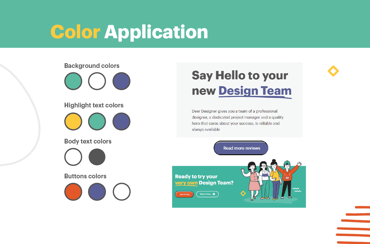 Deer Designer Brand Guidelines Colour Palette