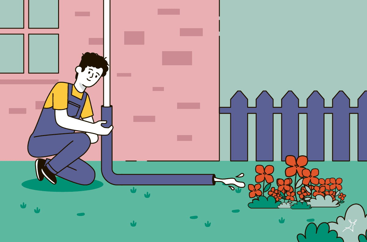 direct water to plants cartoon