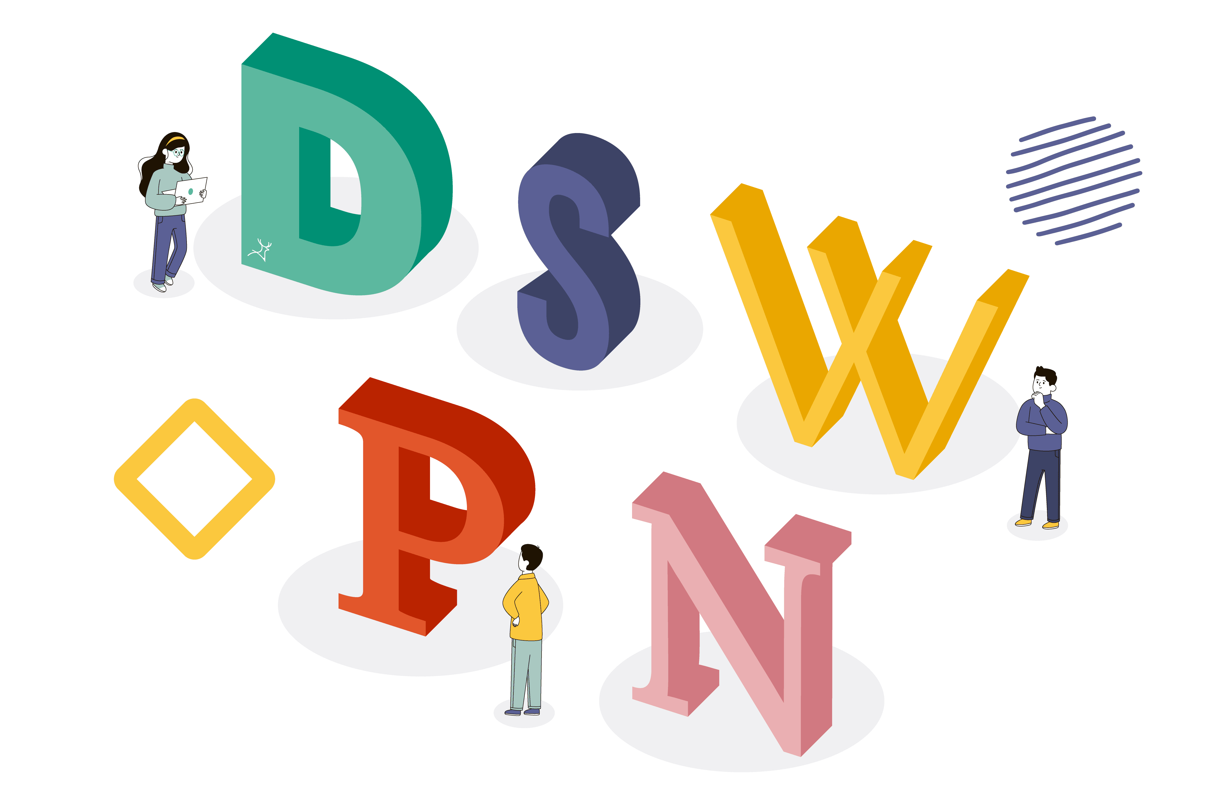 giant letters miniature people font