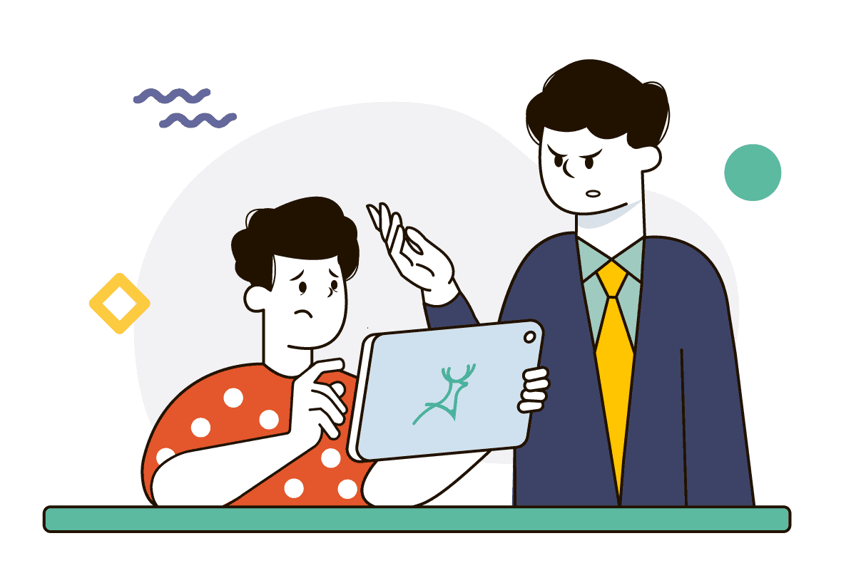 bad upset client design cartoon