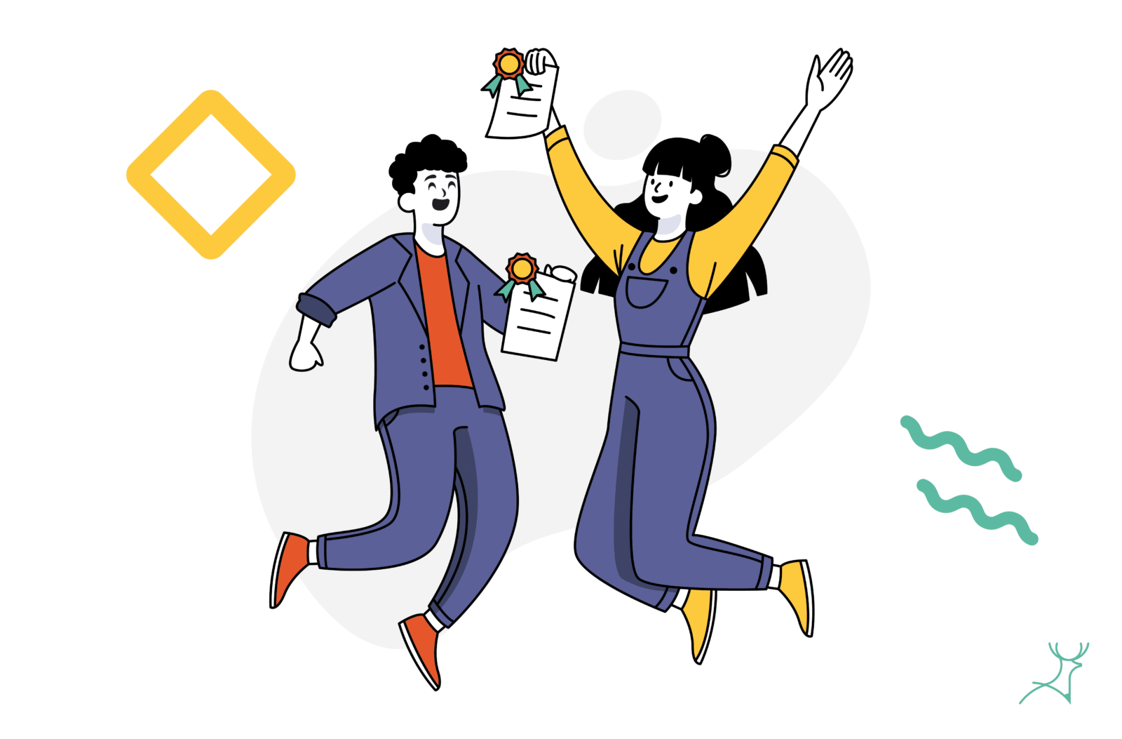 award celebration cartoon