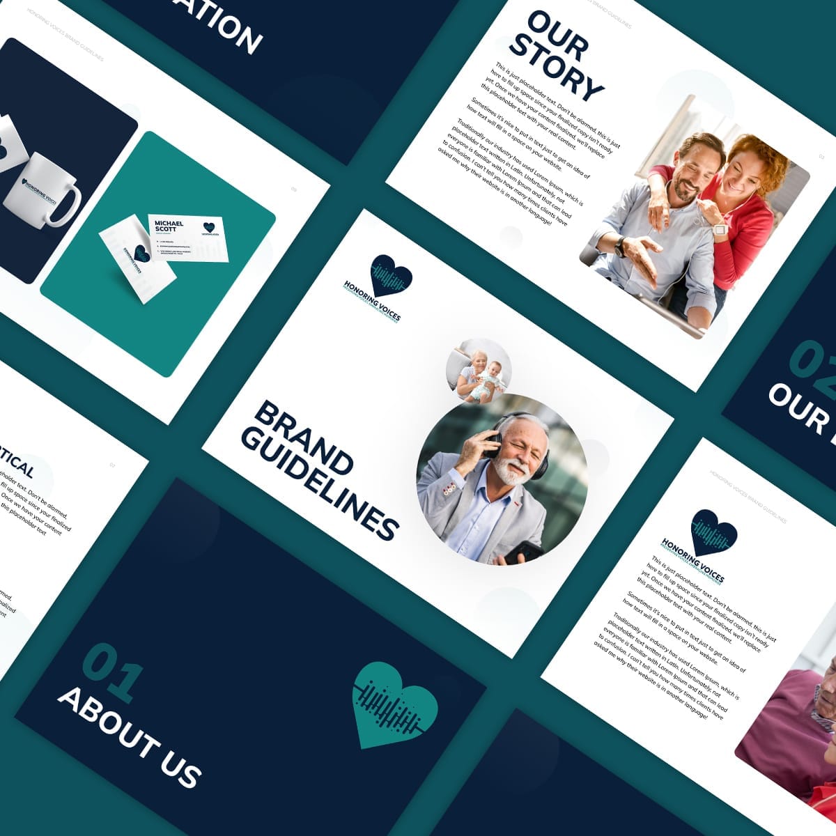 #32800 branding guide for honoring voices mockup