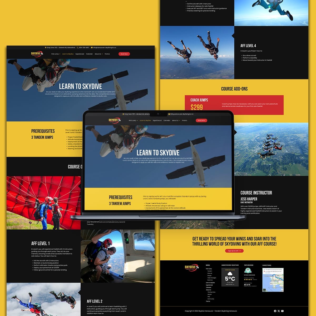 #34428 skydive vancouver subpage design mockup