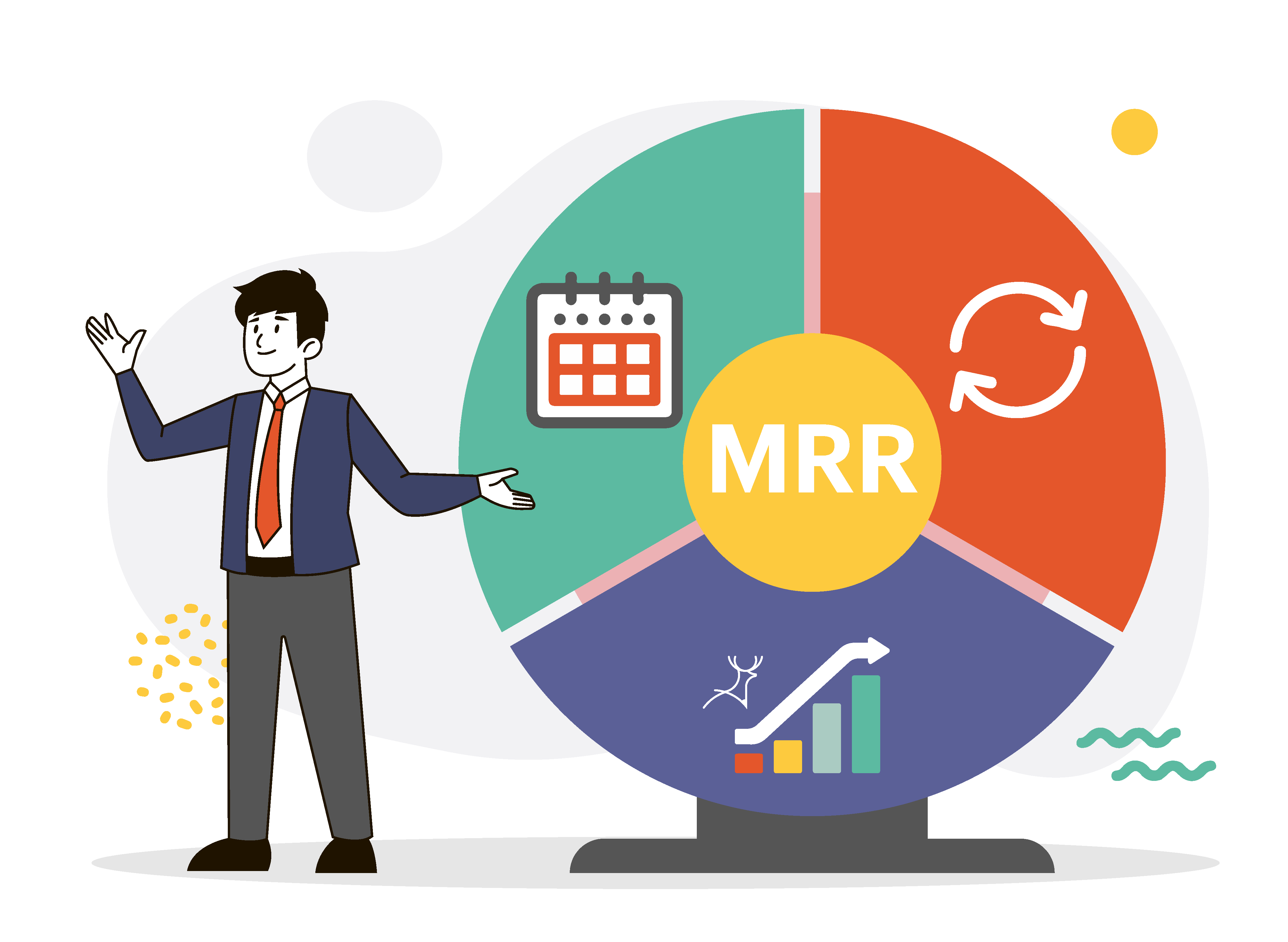 Business owner showing monthly recurring revenue