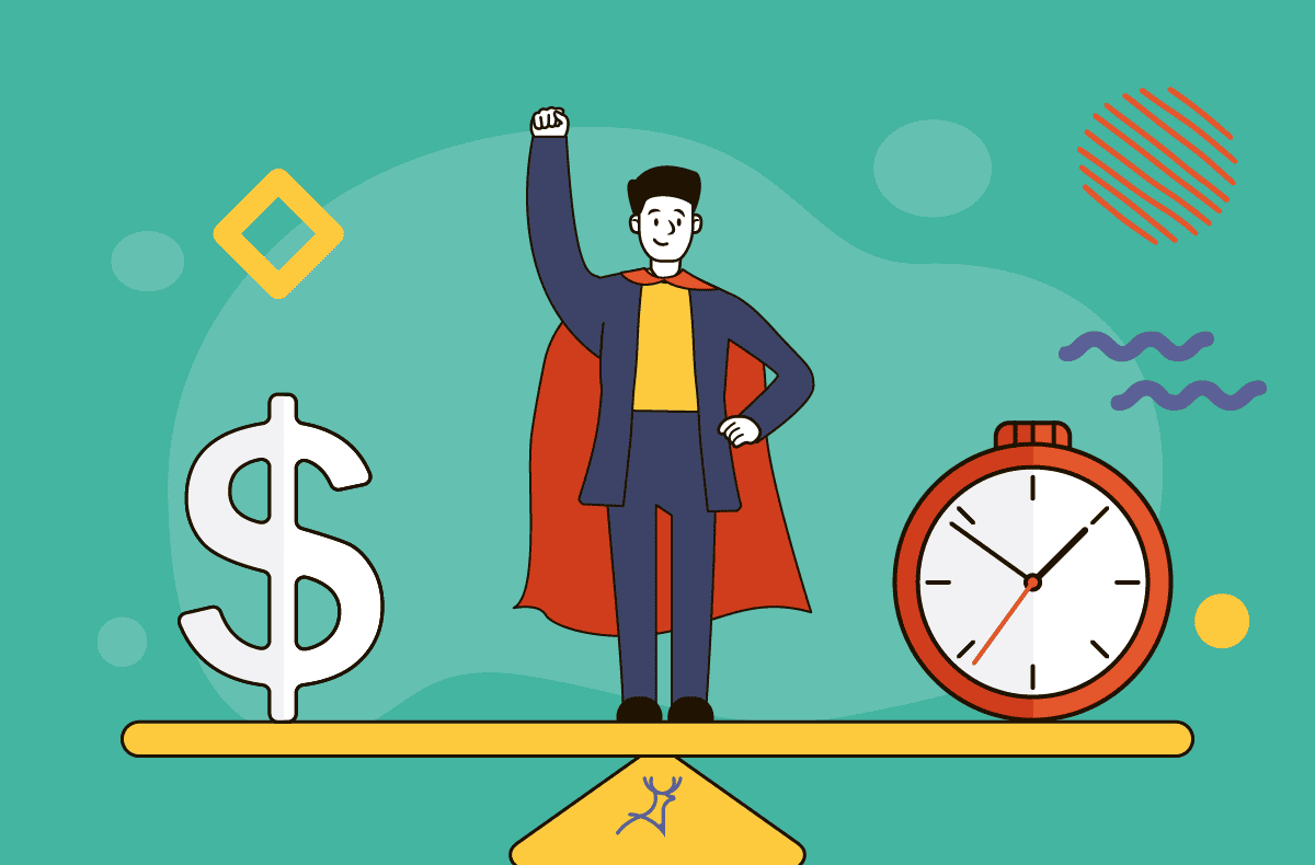 Business owner balancing time and revenue