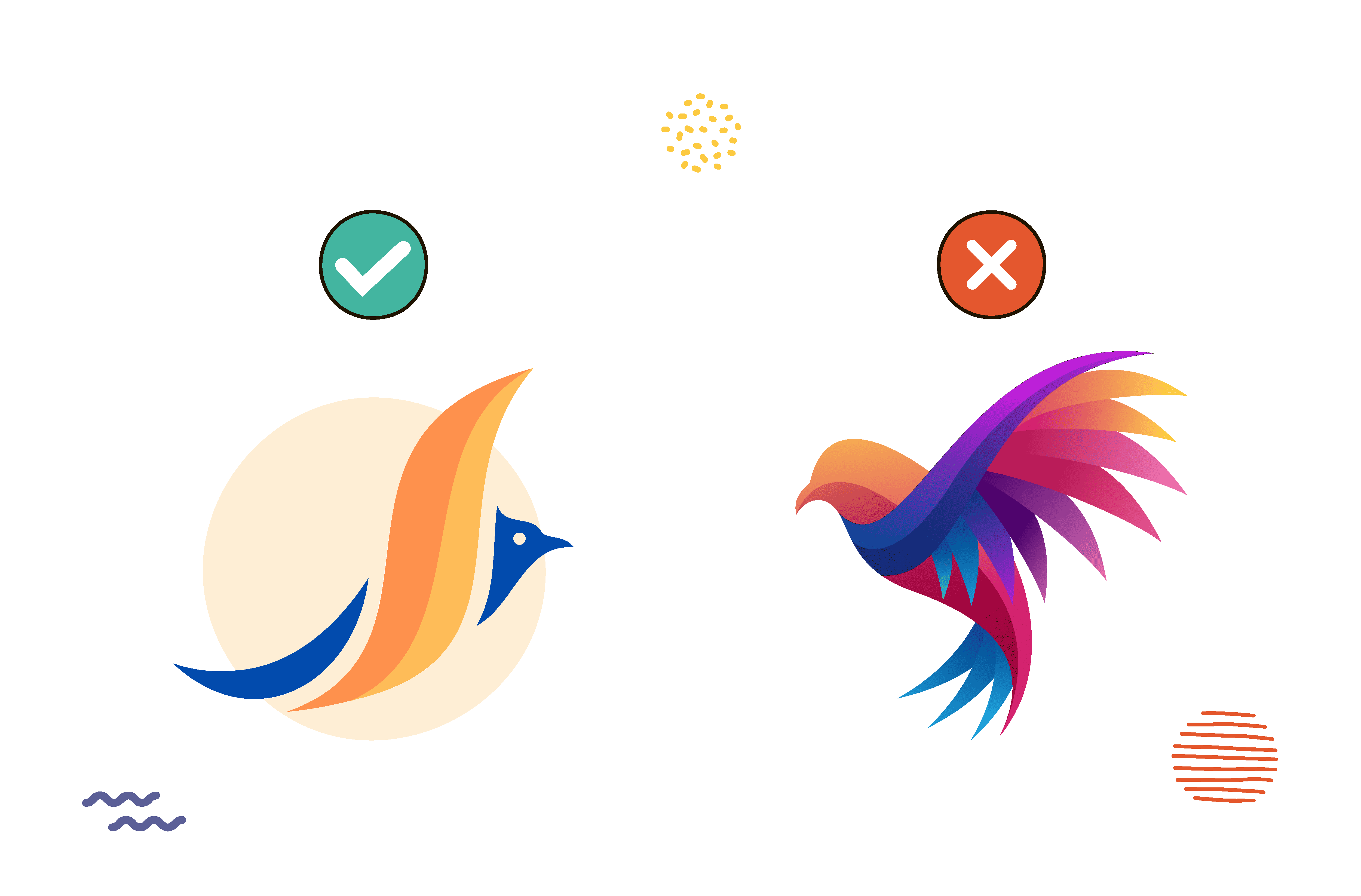 #345 - Logo design 3 colors vs too much color