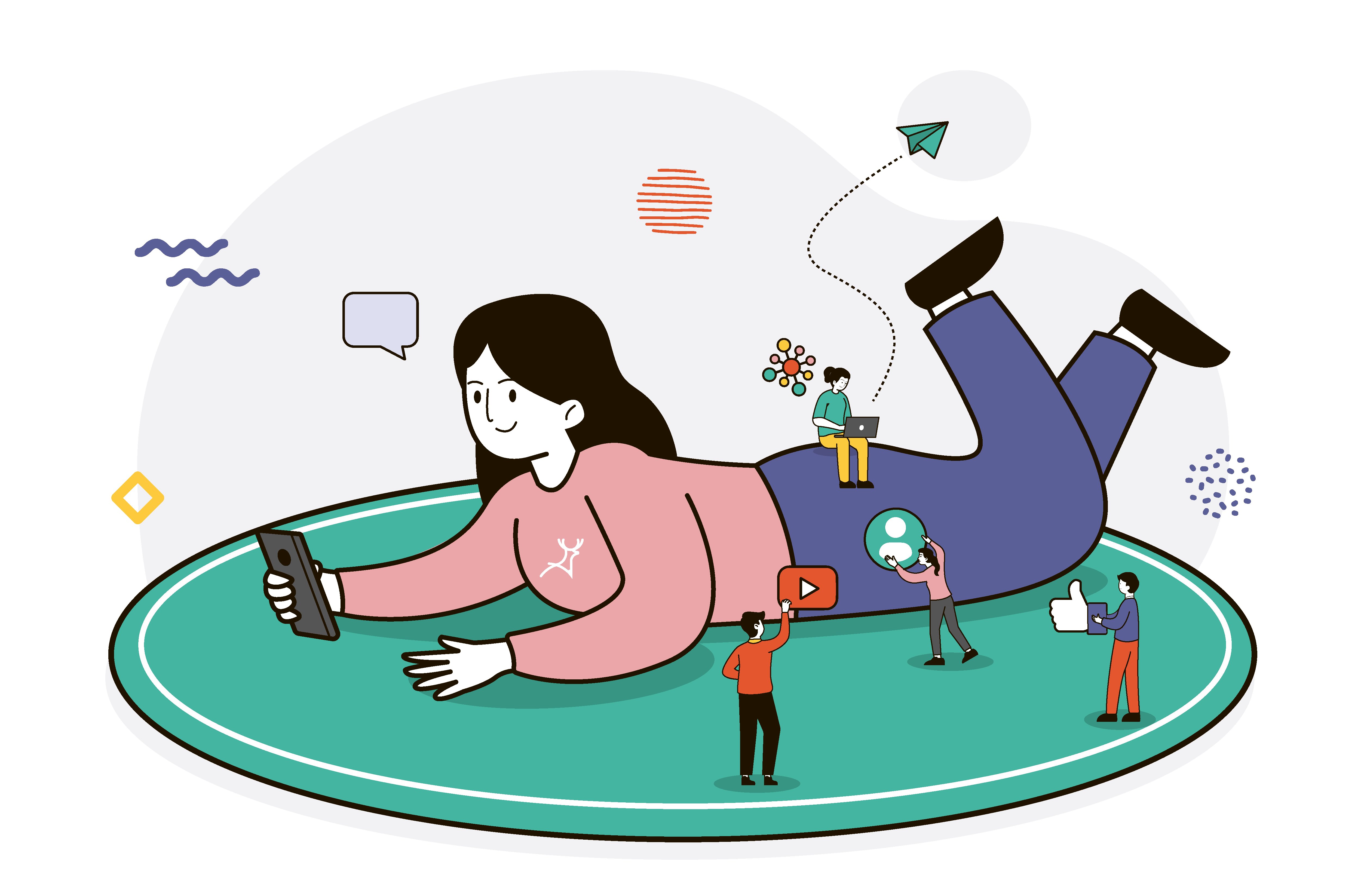 #348 - Social Media Designs for Small Businesses - girl holding cellphone