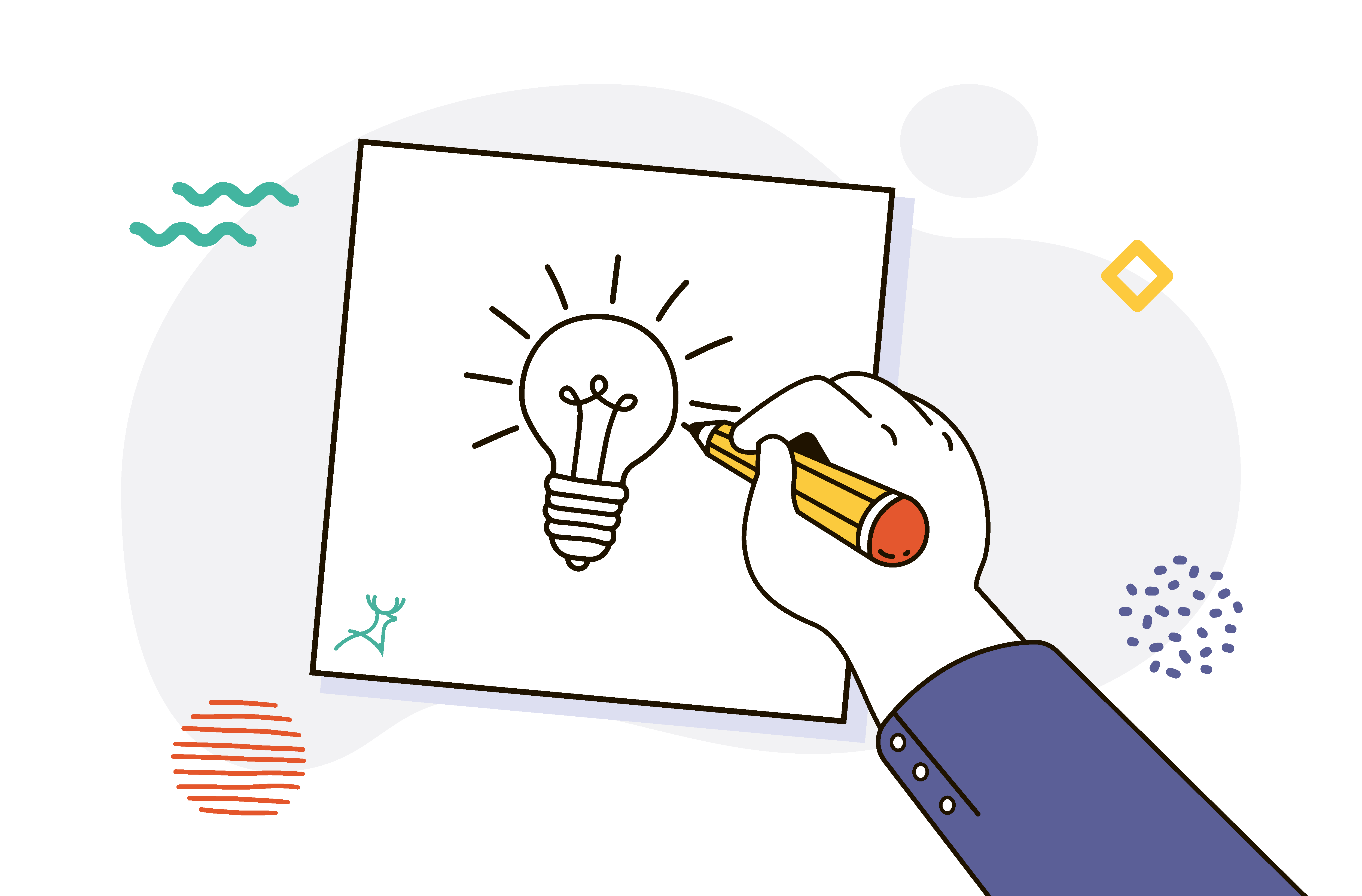#353 - Conceptualize a logo - lighbulb idea sketch