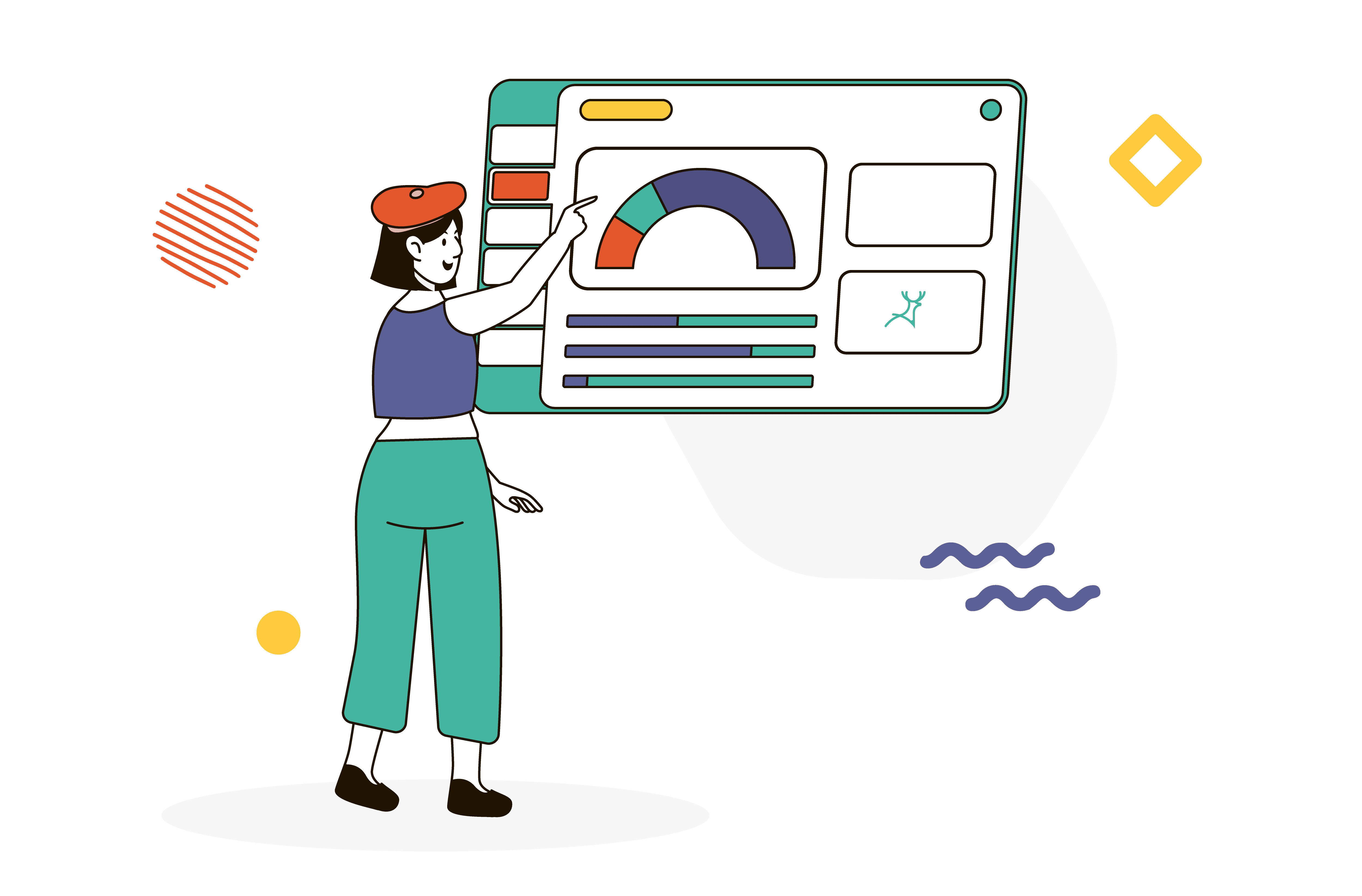 Designer client measuring data