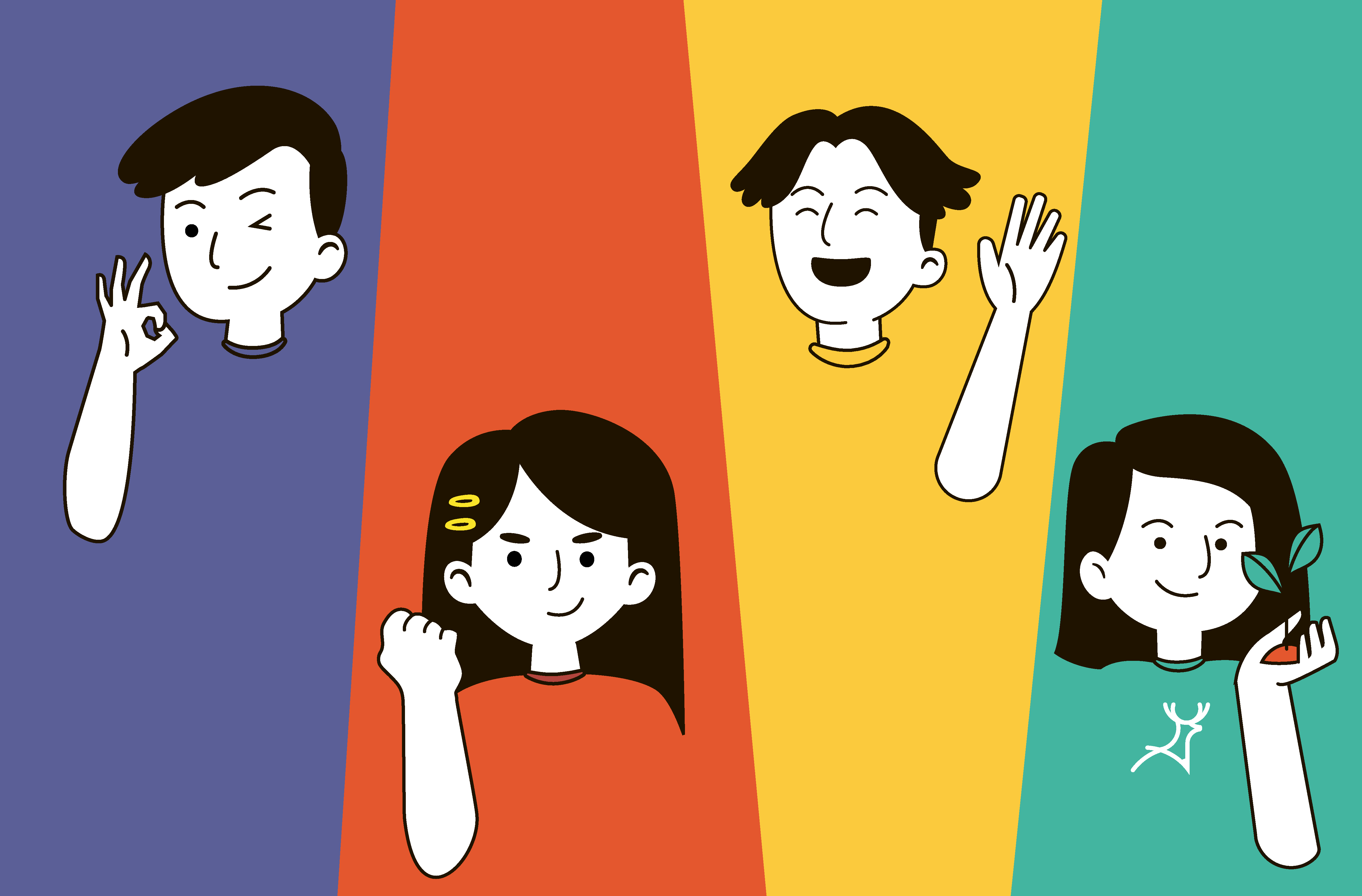 Color emotions blue red yellow green