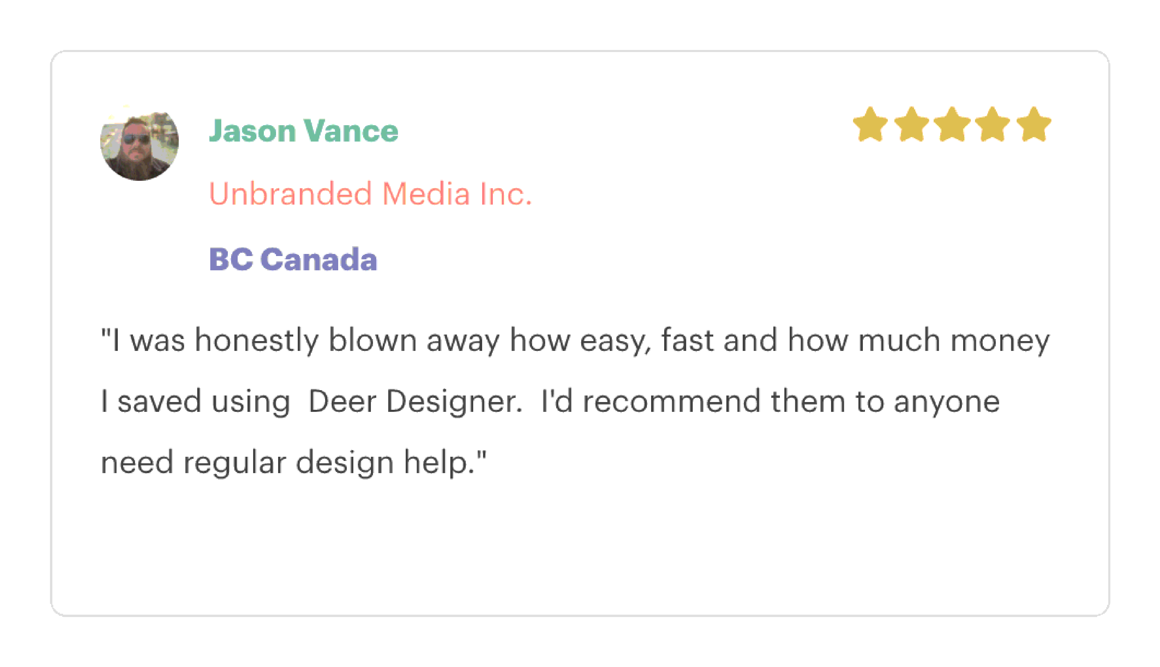Testimonial Deer Designer
