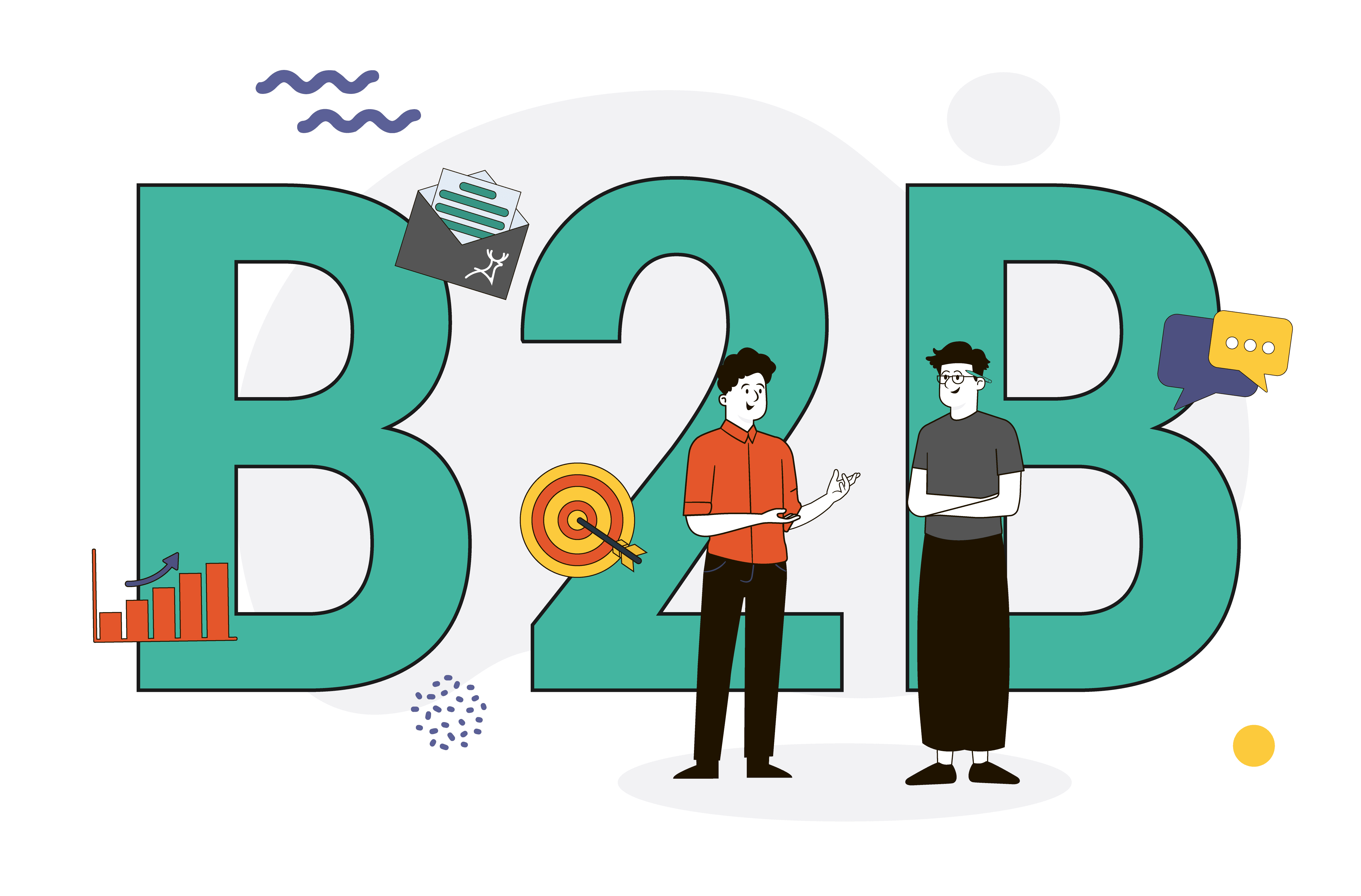 B2B client and entrepreneur talking