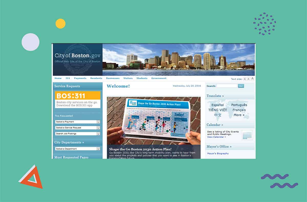 Old Boston Website