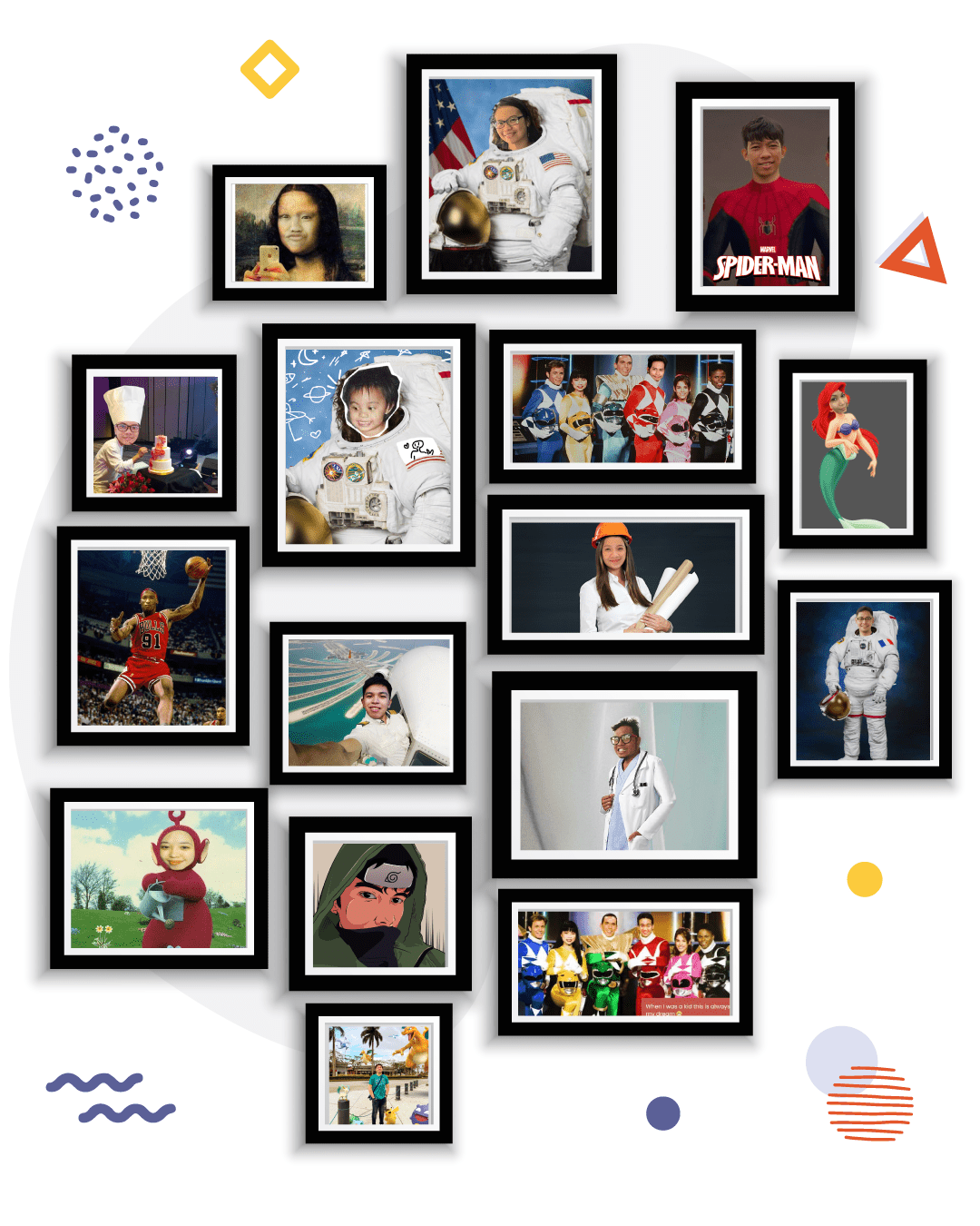 Collage of childhood dreams