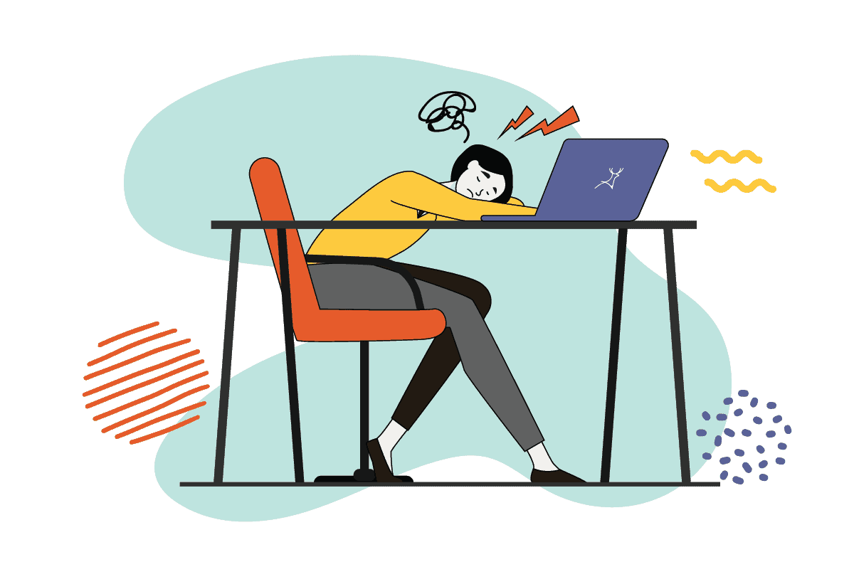 client founder burn out cartoon