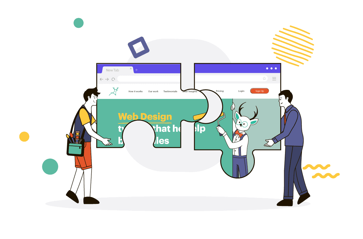 Designer and clients collaborates to make web design