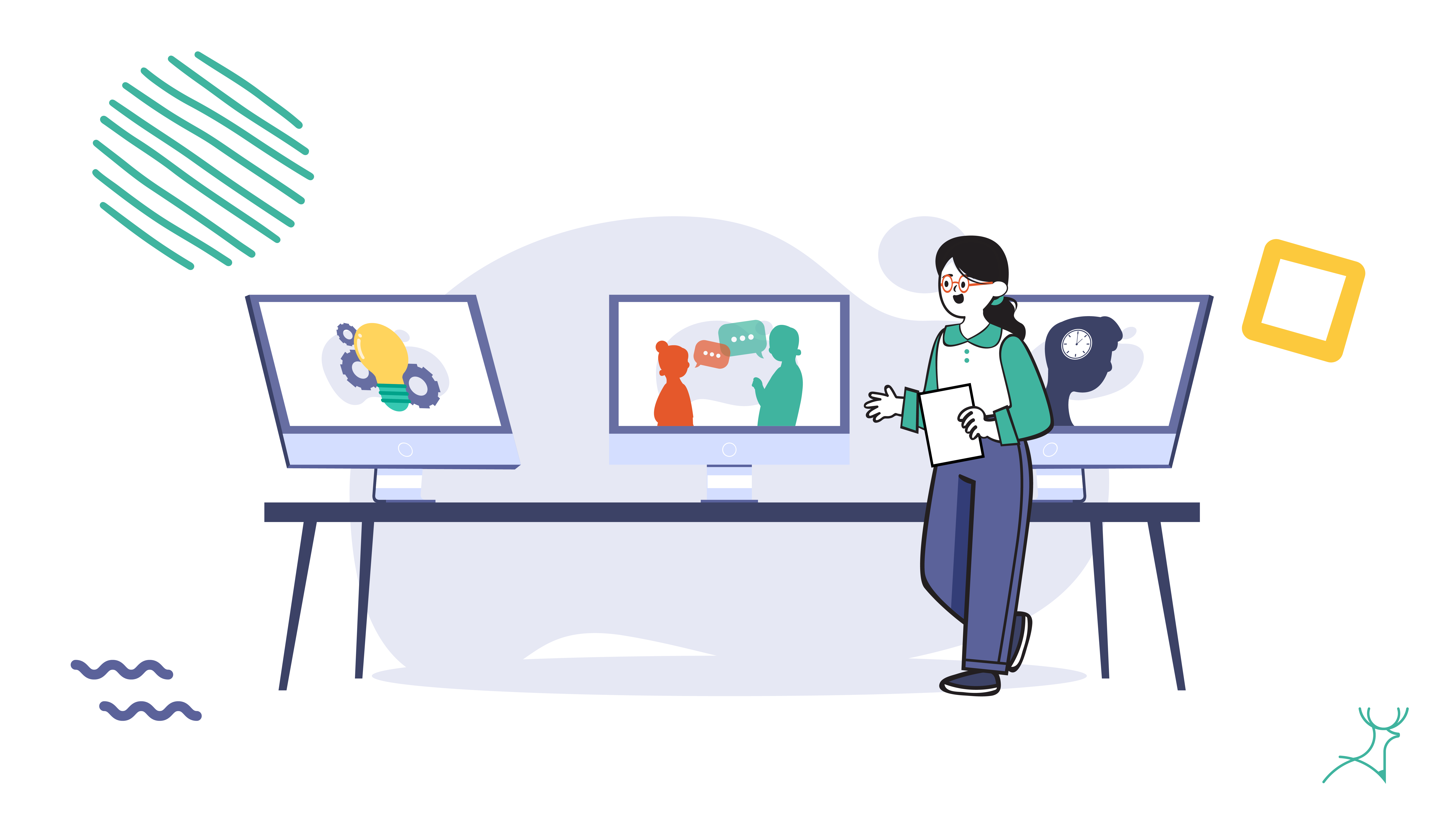 cartoon teaching graphic design