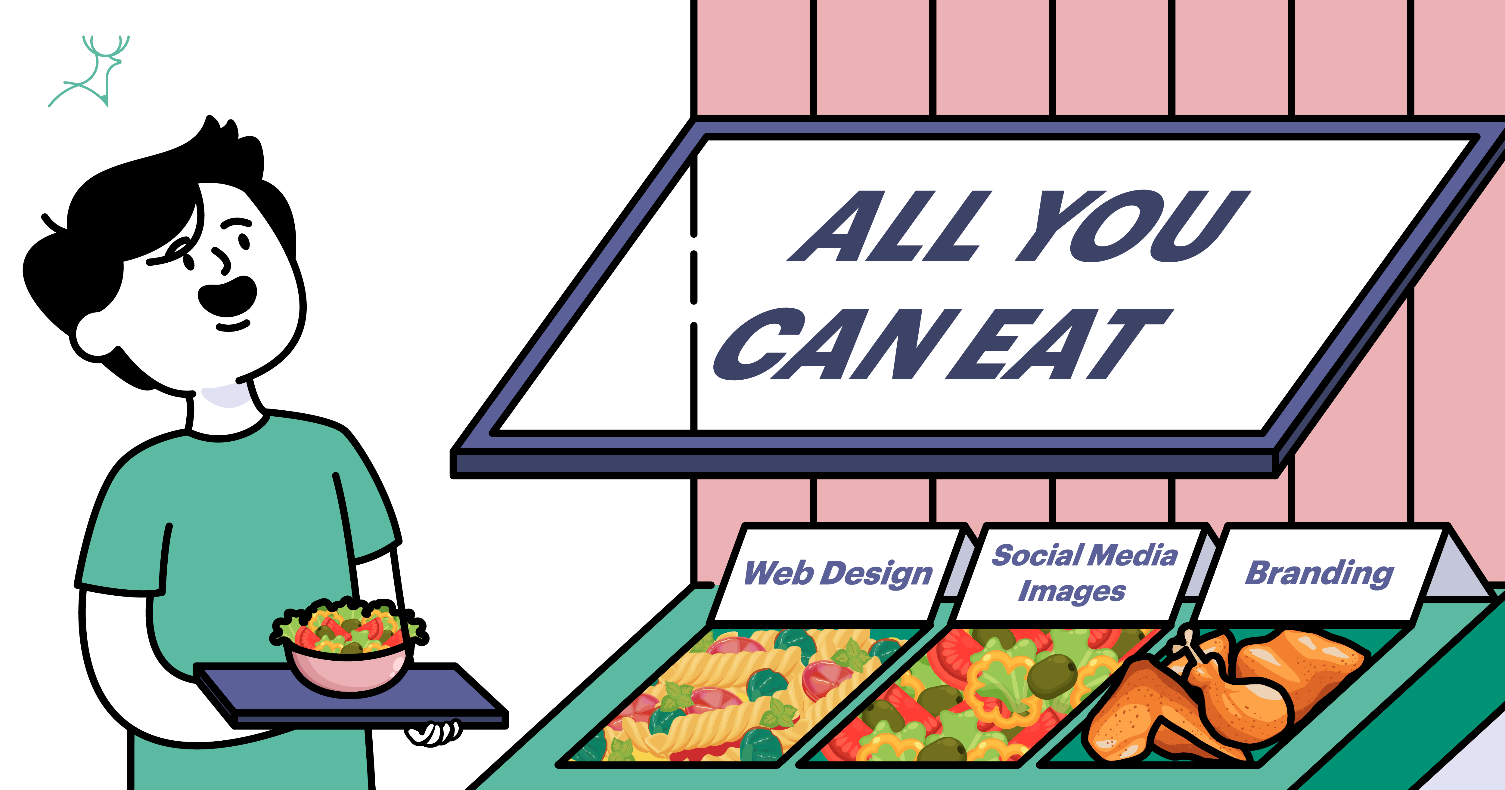 design buffet cartoon