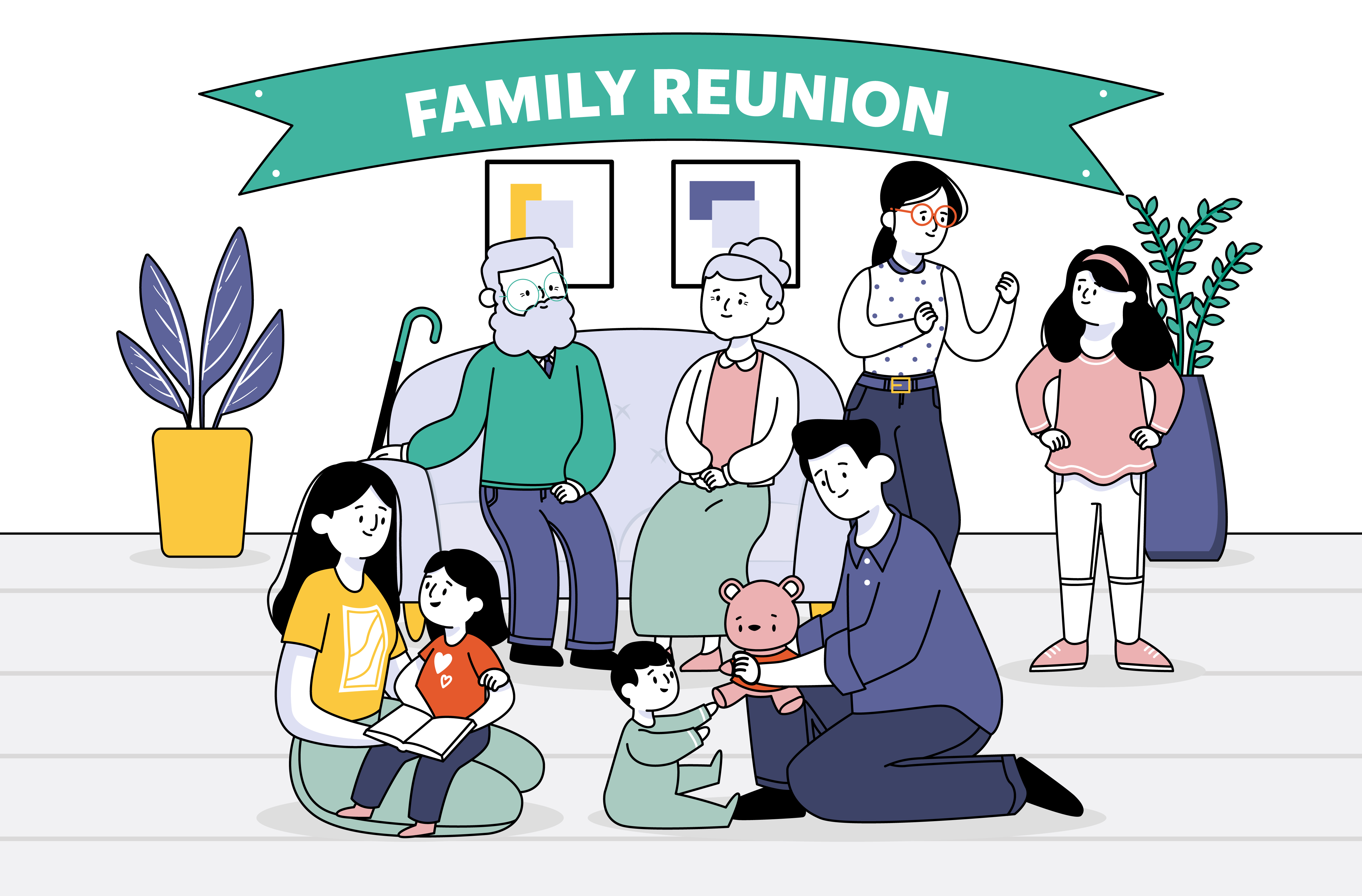 family reunion cartoon
