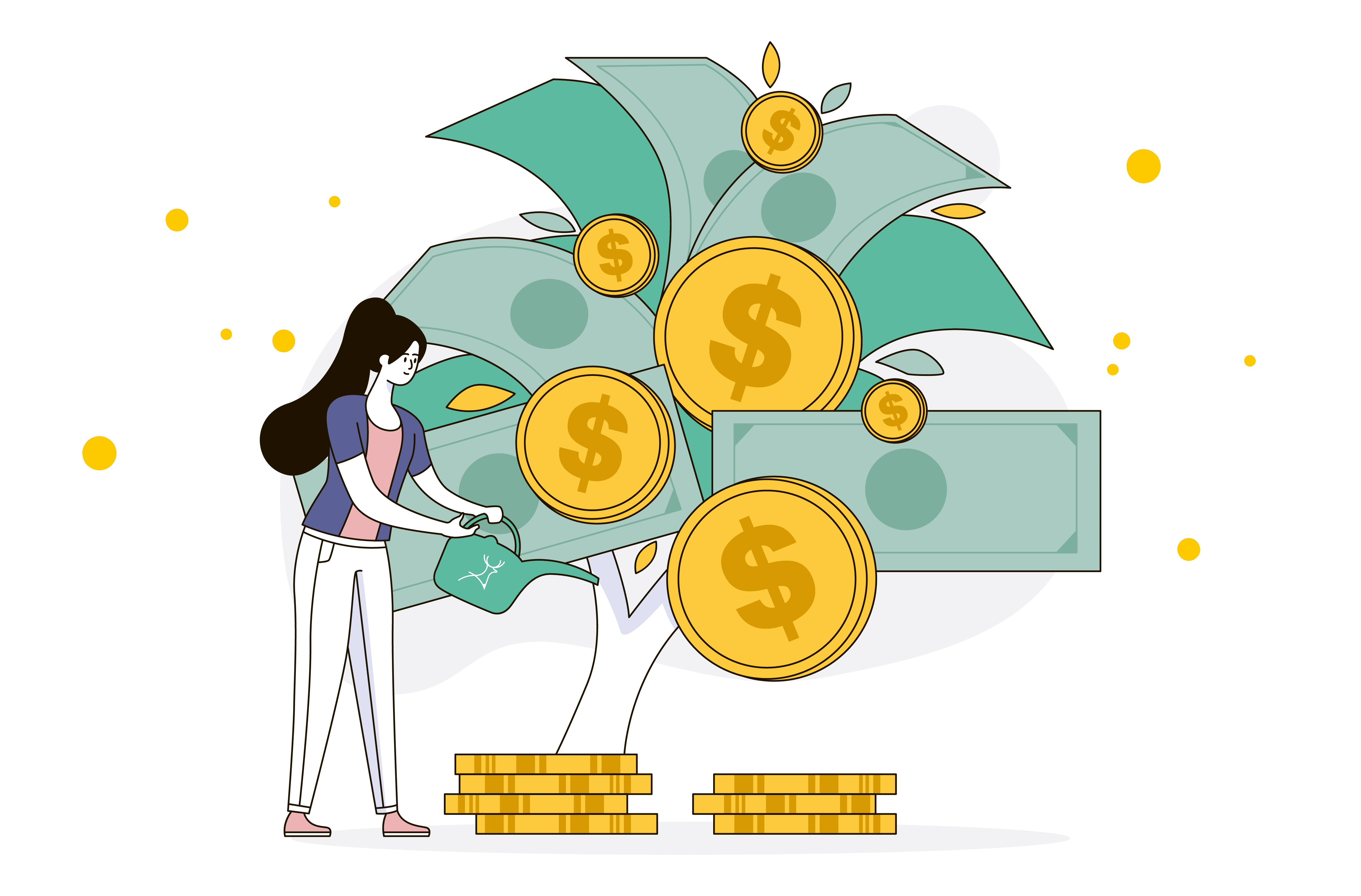 investment money tree illustration