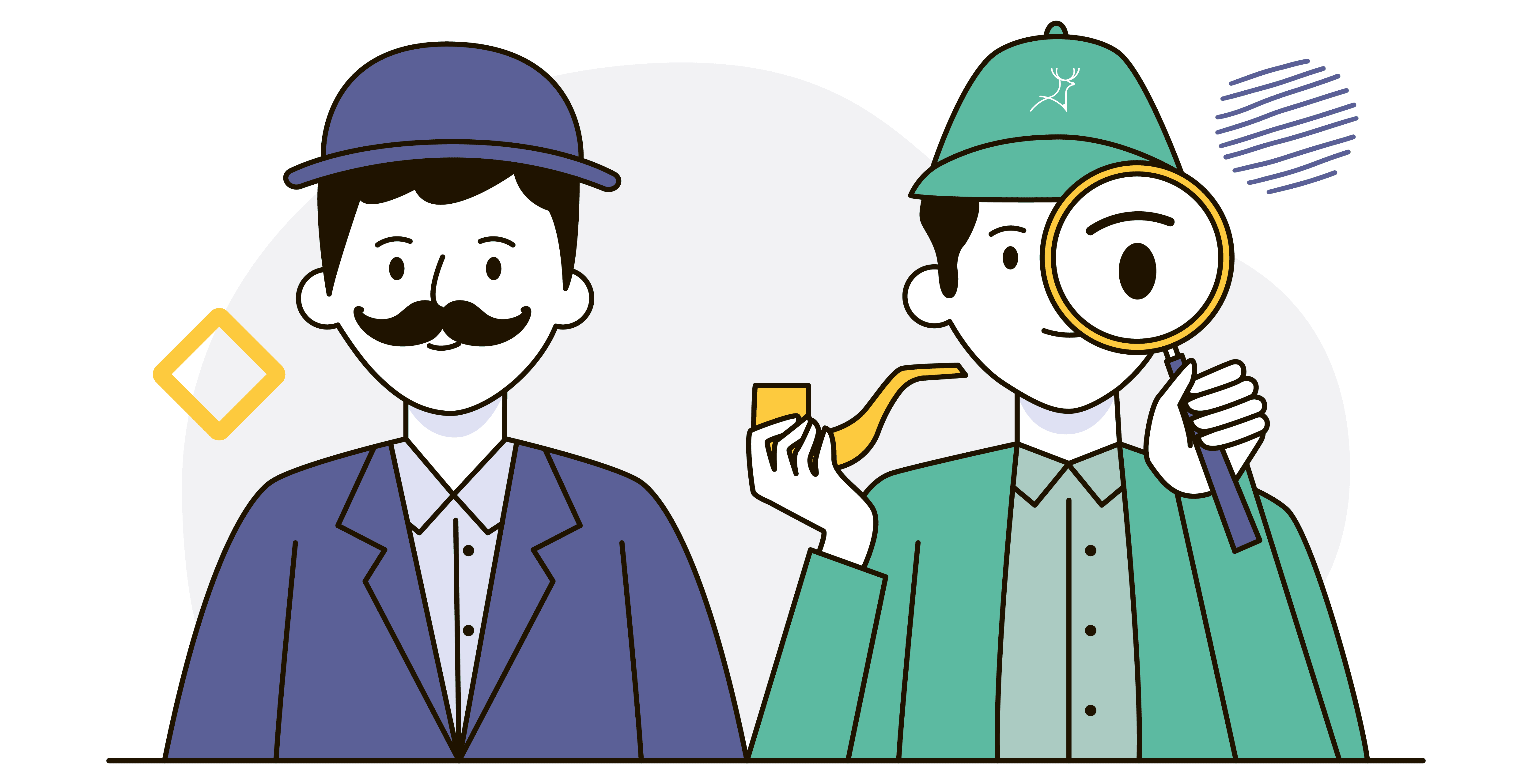 Watson and Sherlock Holmes Illustration