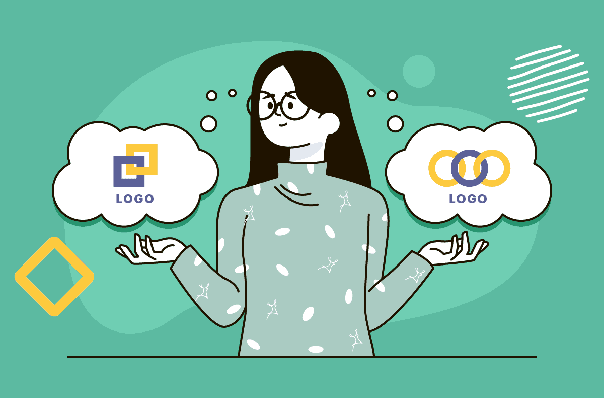 Client choosing logo
