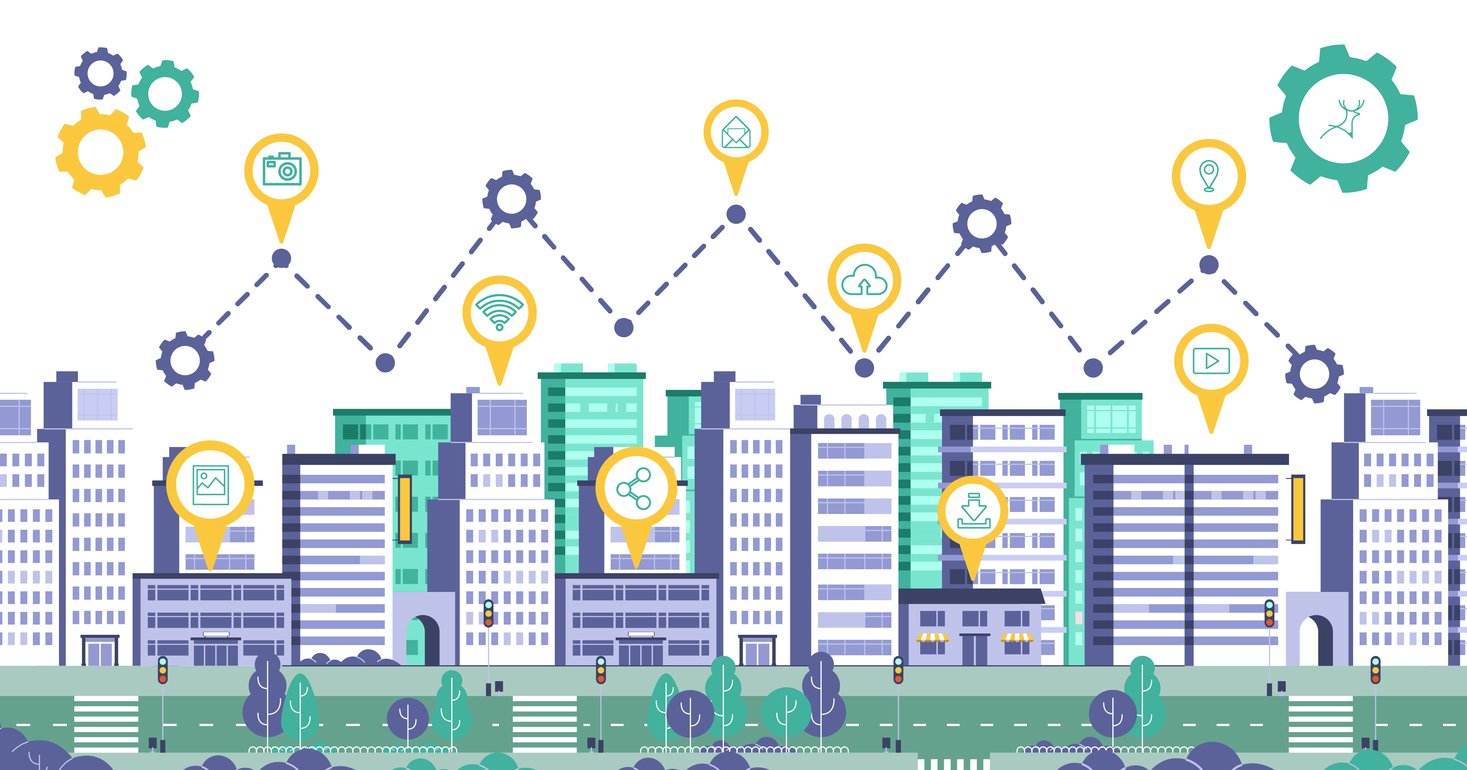 interactive city cartoon