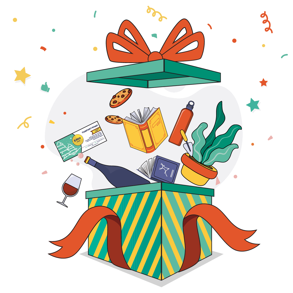 gift illustration christmas design sample