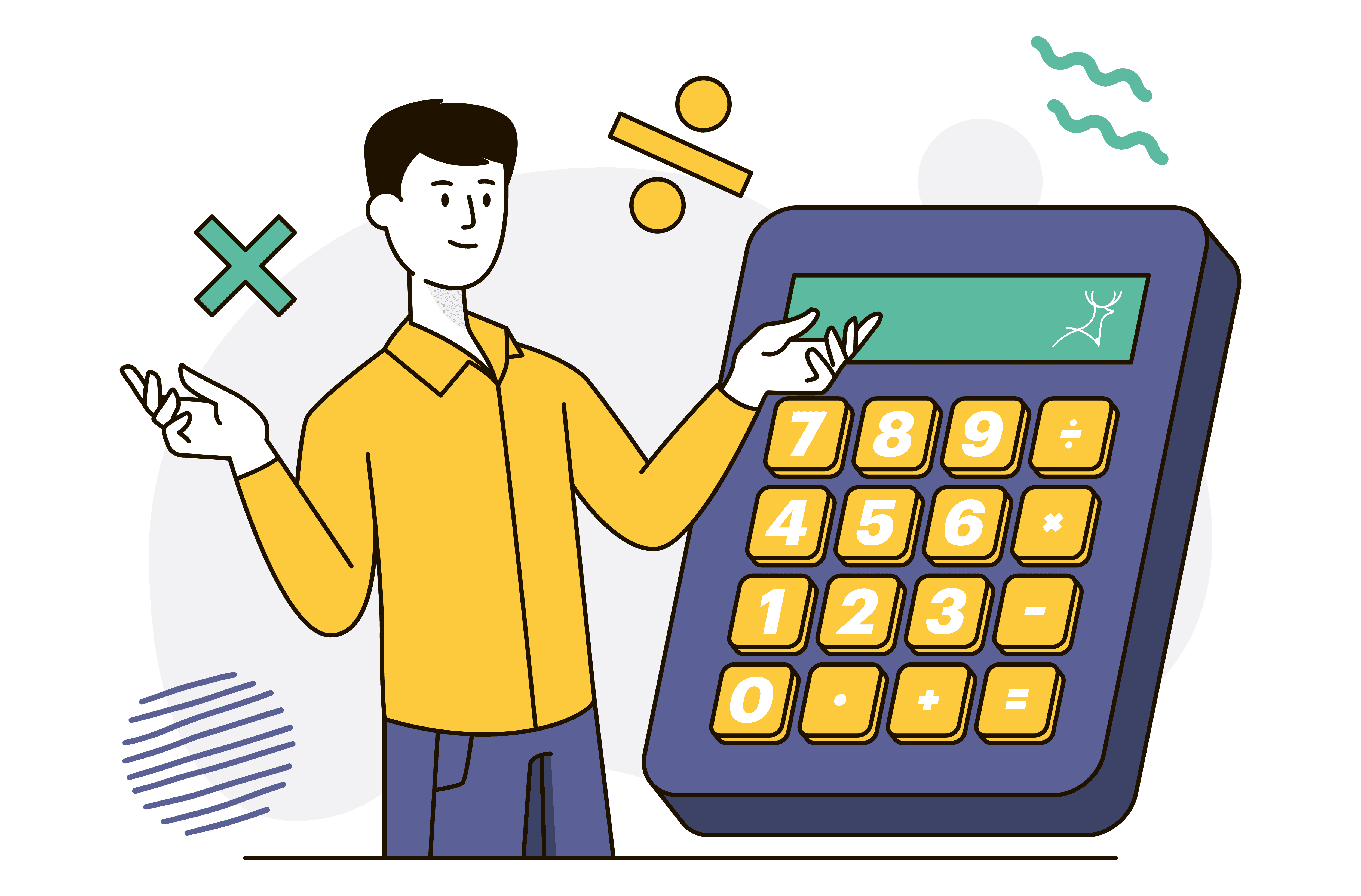 calculator expenses computation illustration