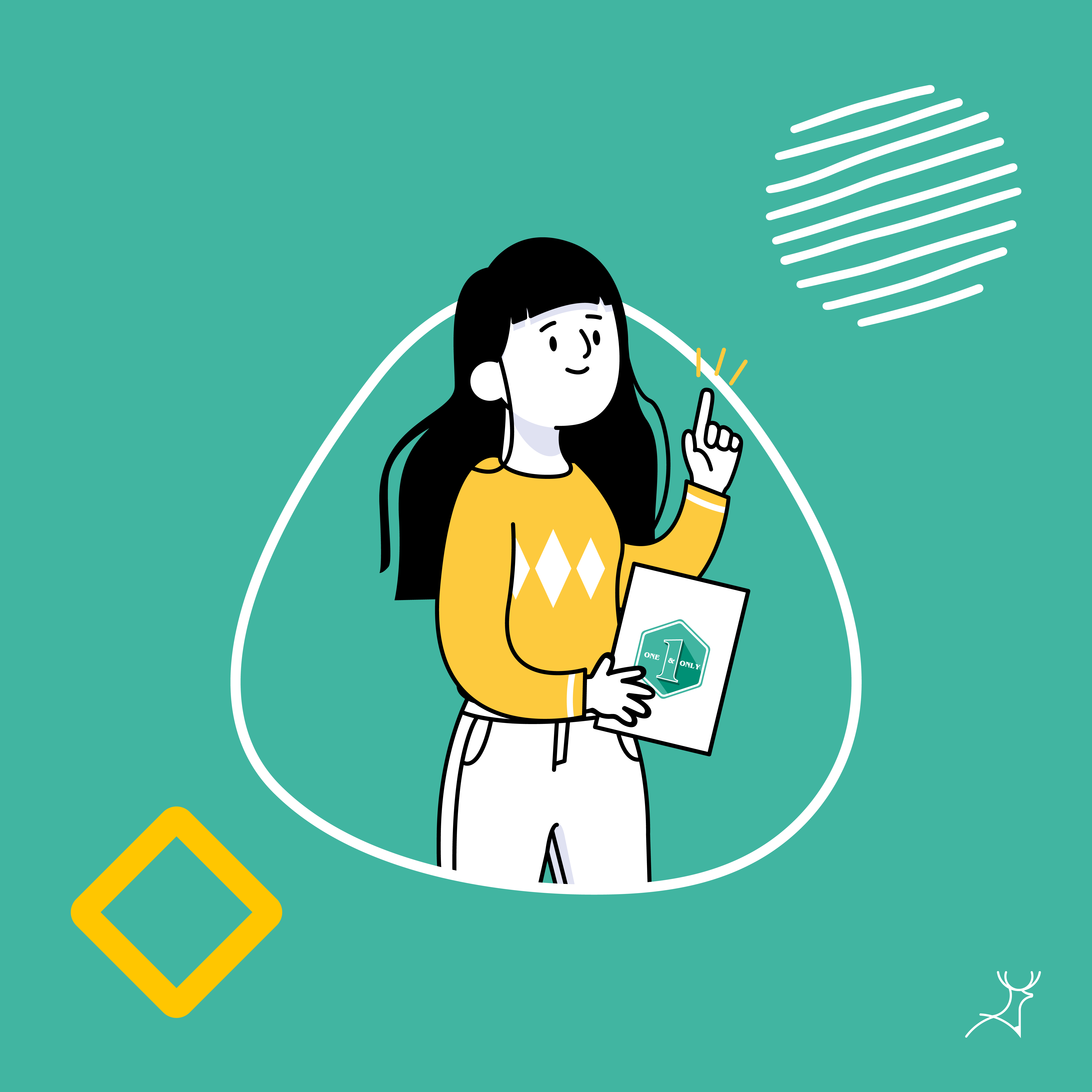 cartoon holding one