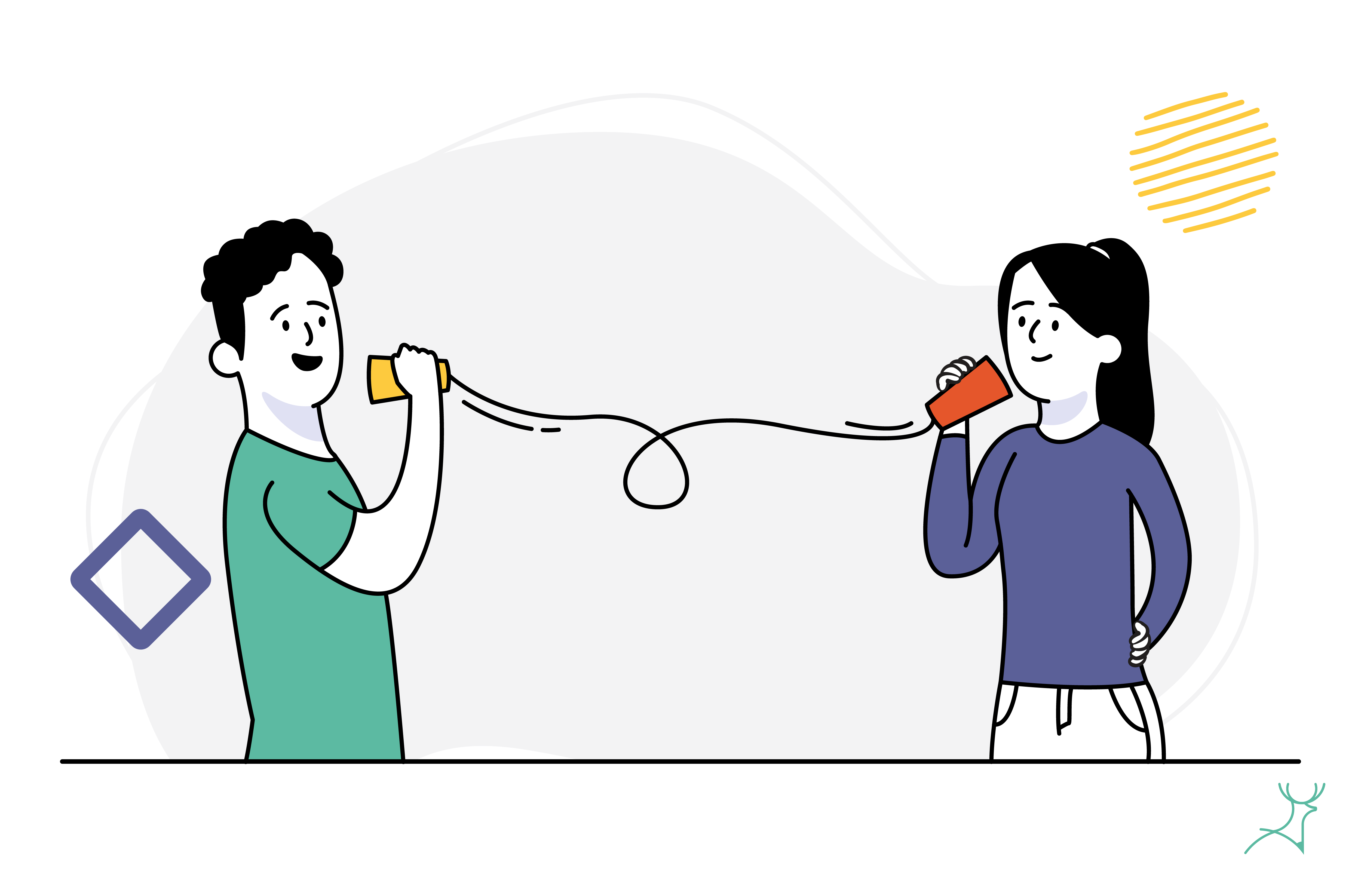tin can communication cartoon