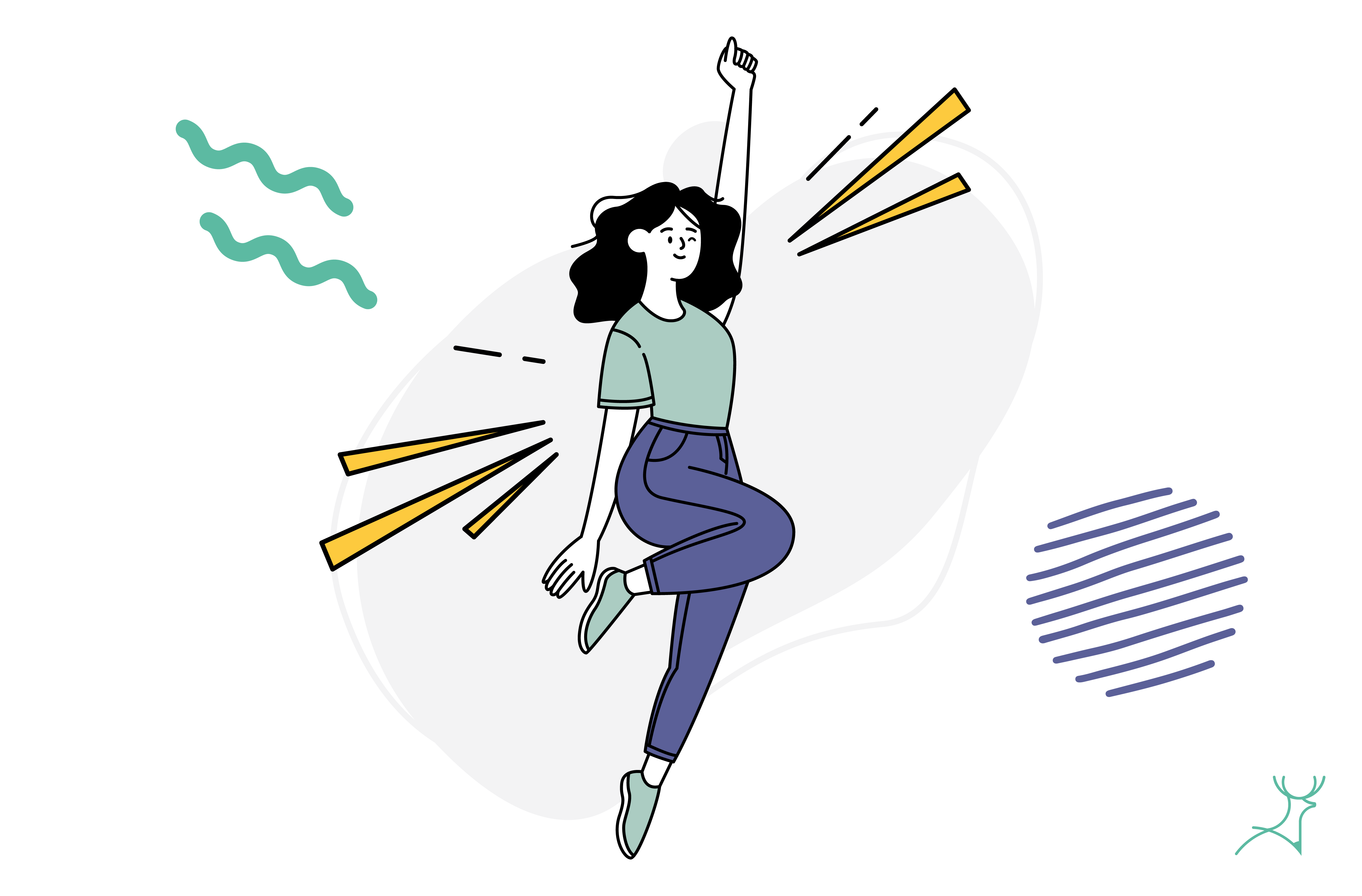jumping success cartoon