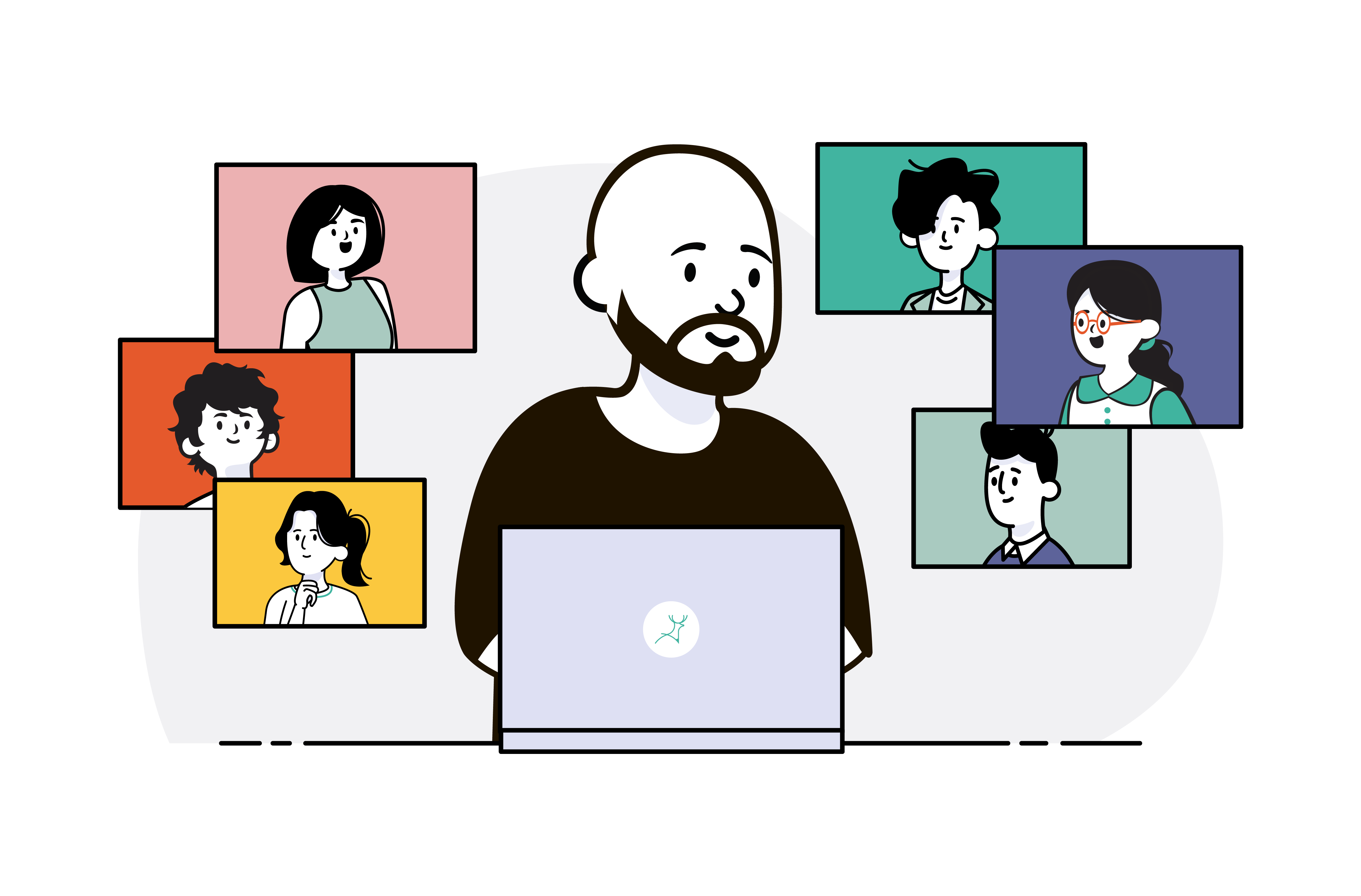 Online Training Cartoon