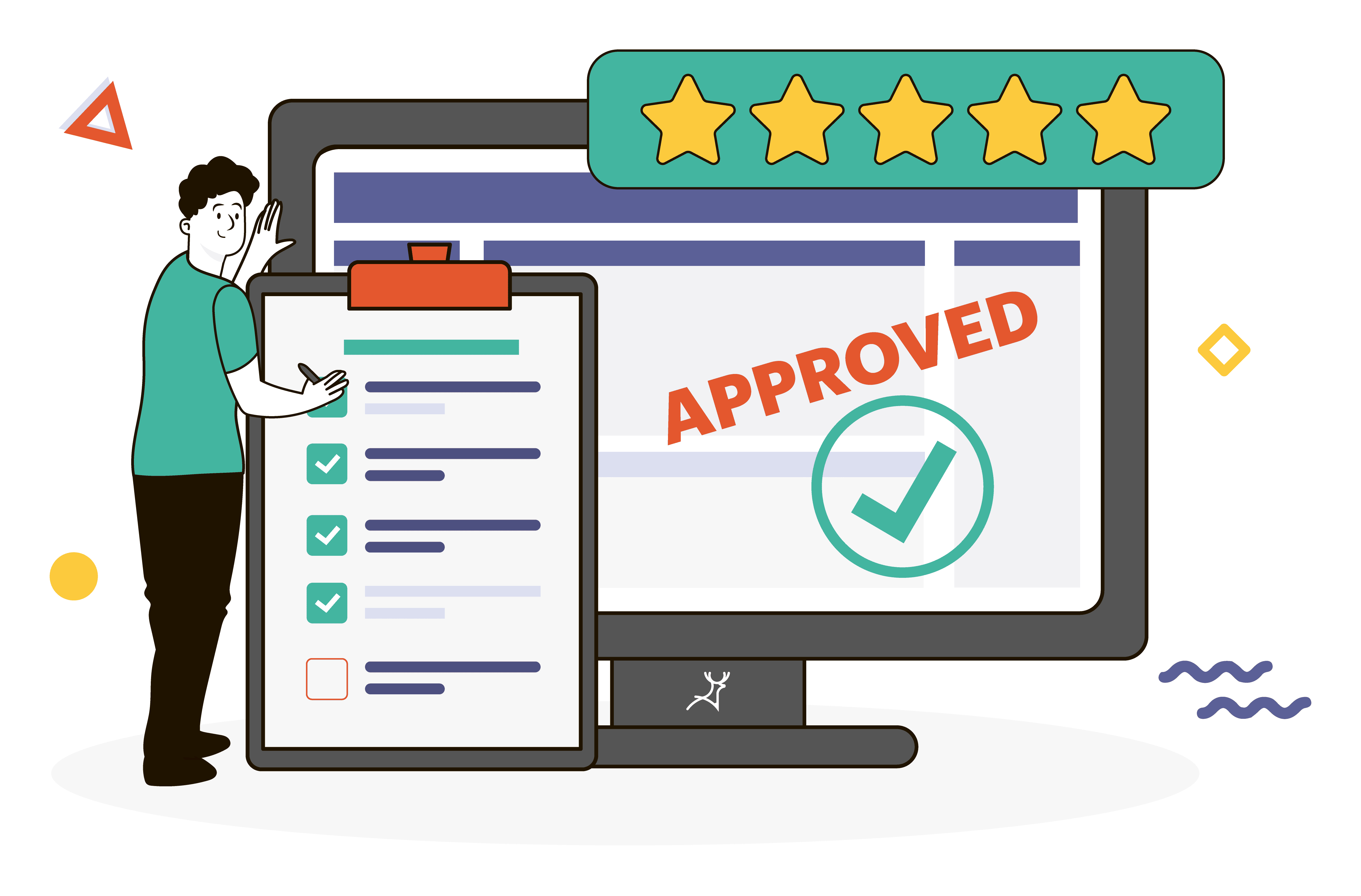 Quality Analyst checking web design quality