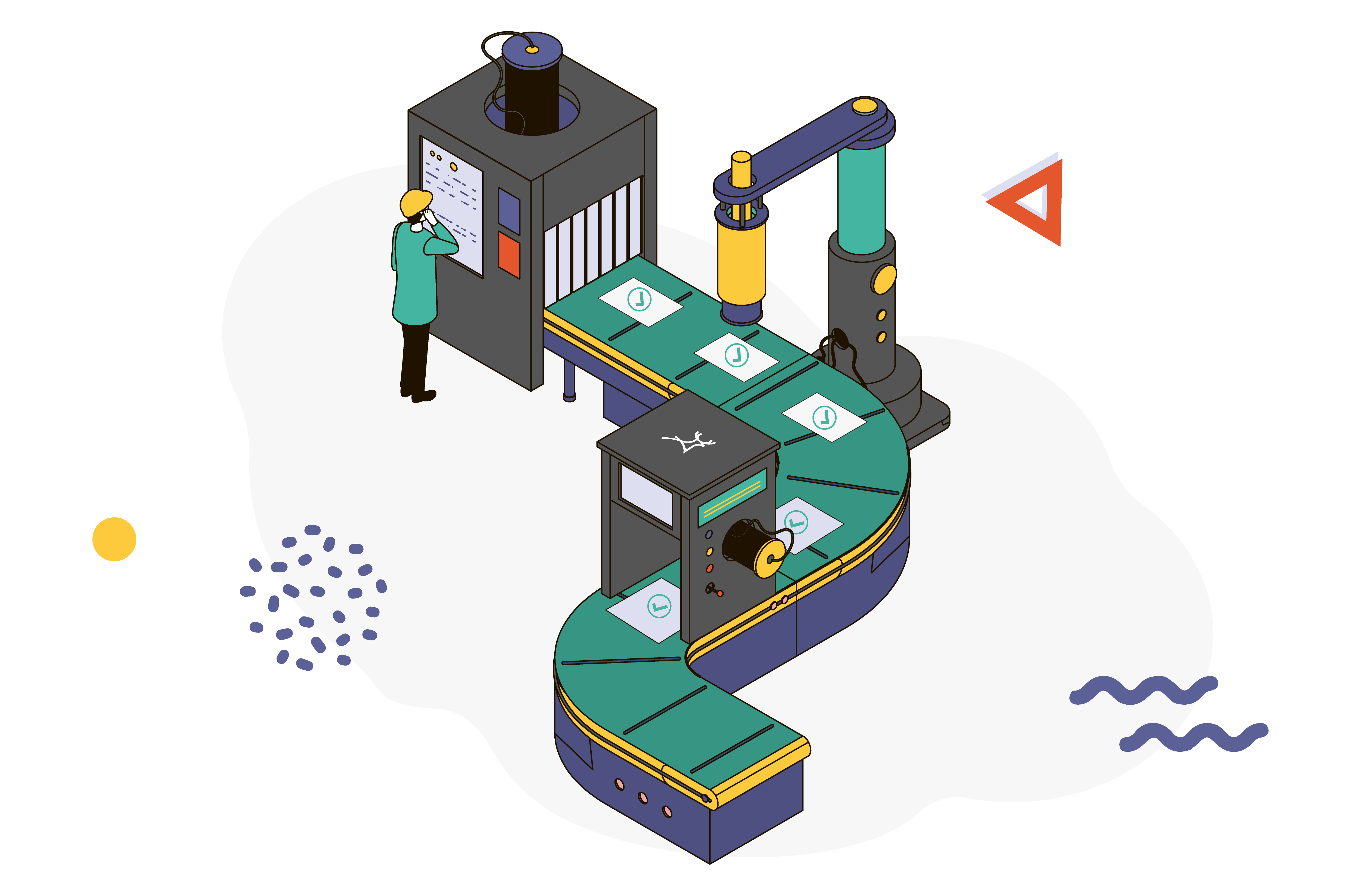 Quality Analyst design factory conveyor belt