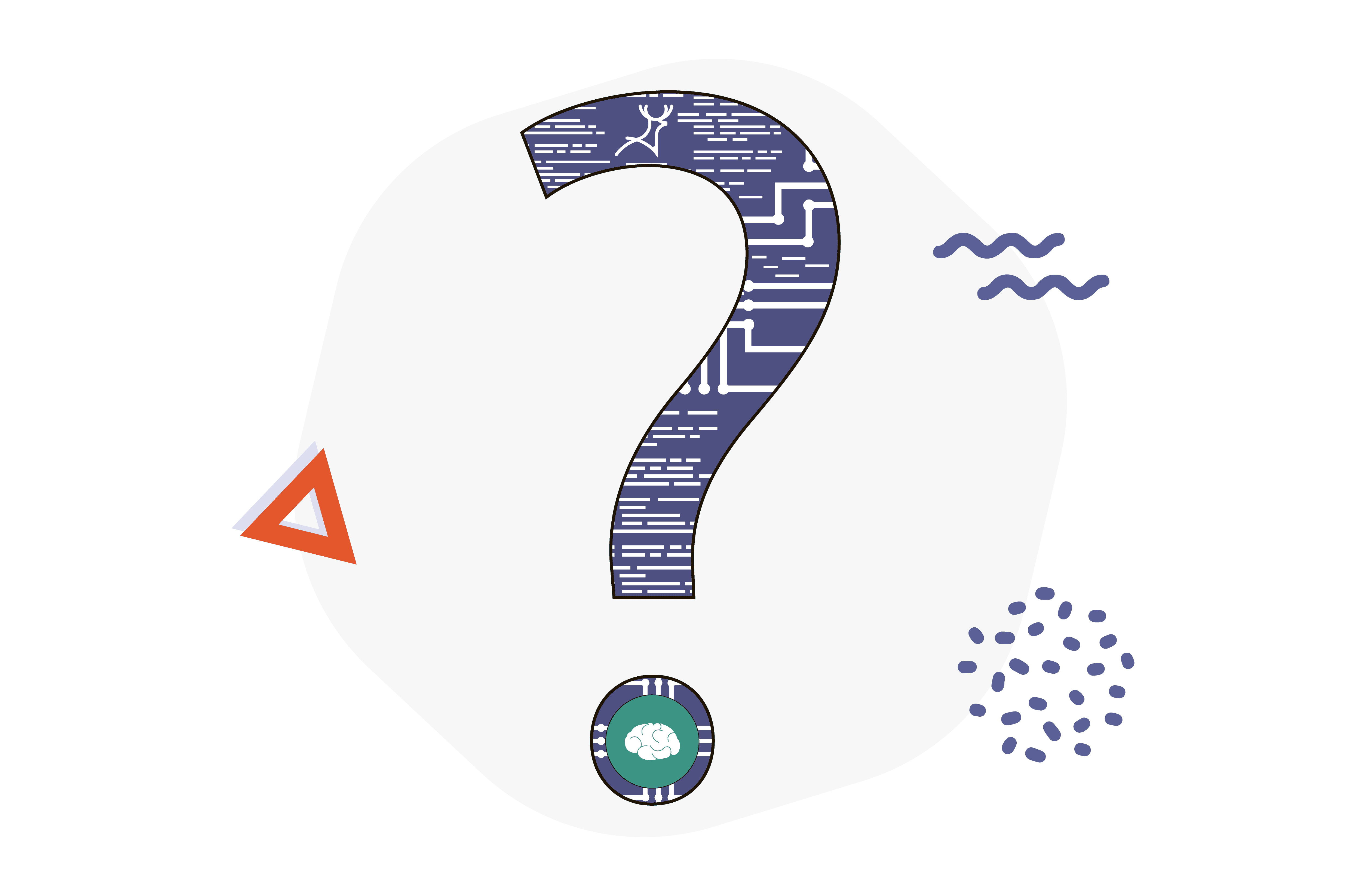 Question mark AI artificial intelligence