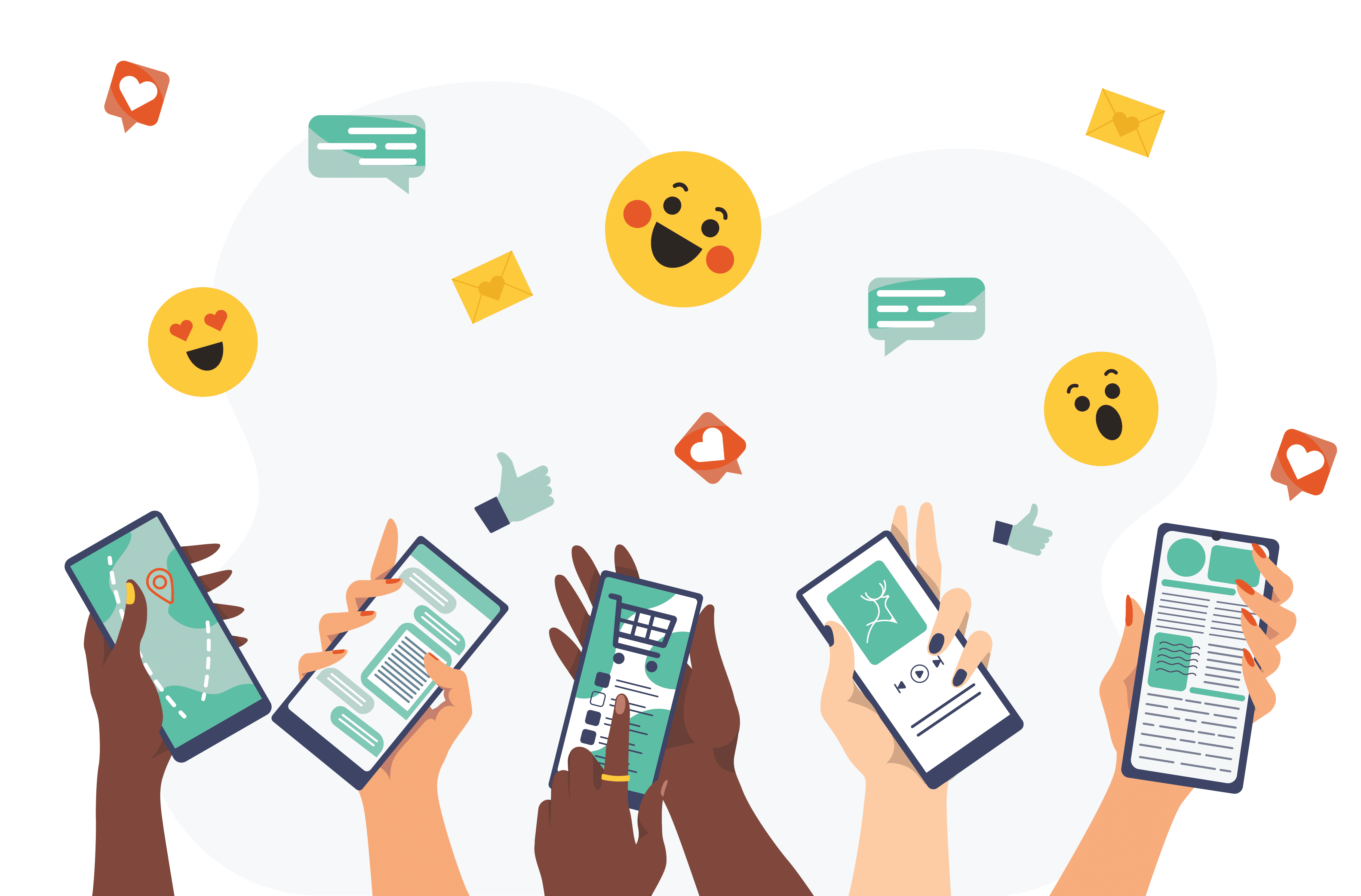 Social Media Design Trends illustration