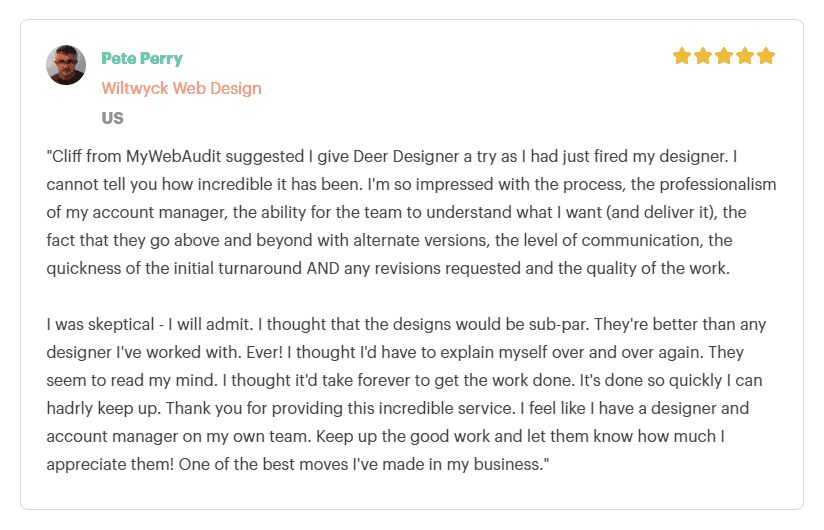 Testimonial - Pete Perry