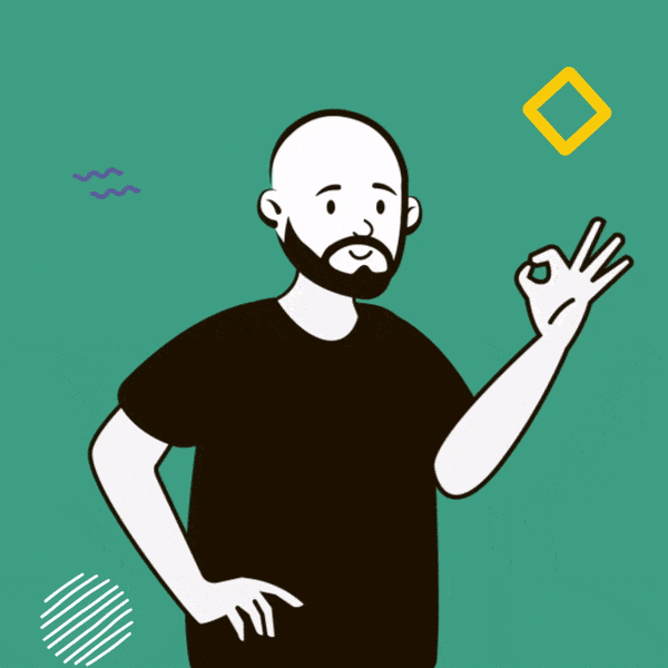 Thiago OK sign animation loop