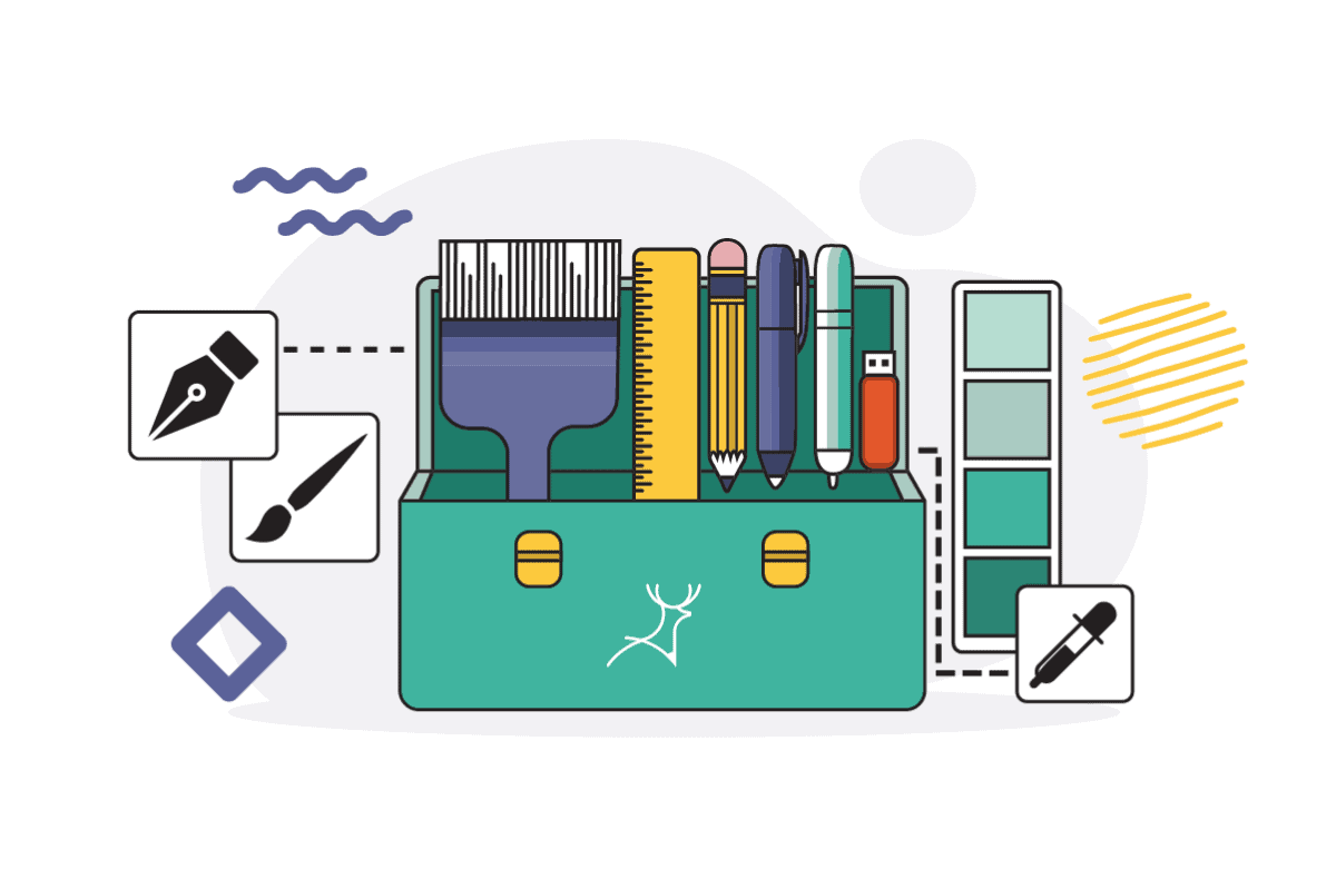 design tools cartoon