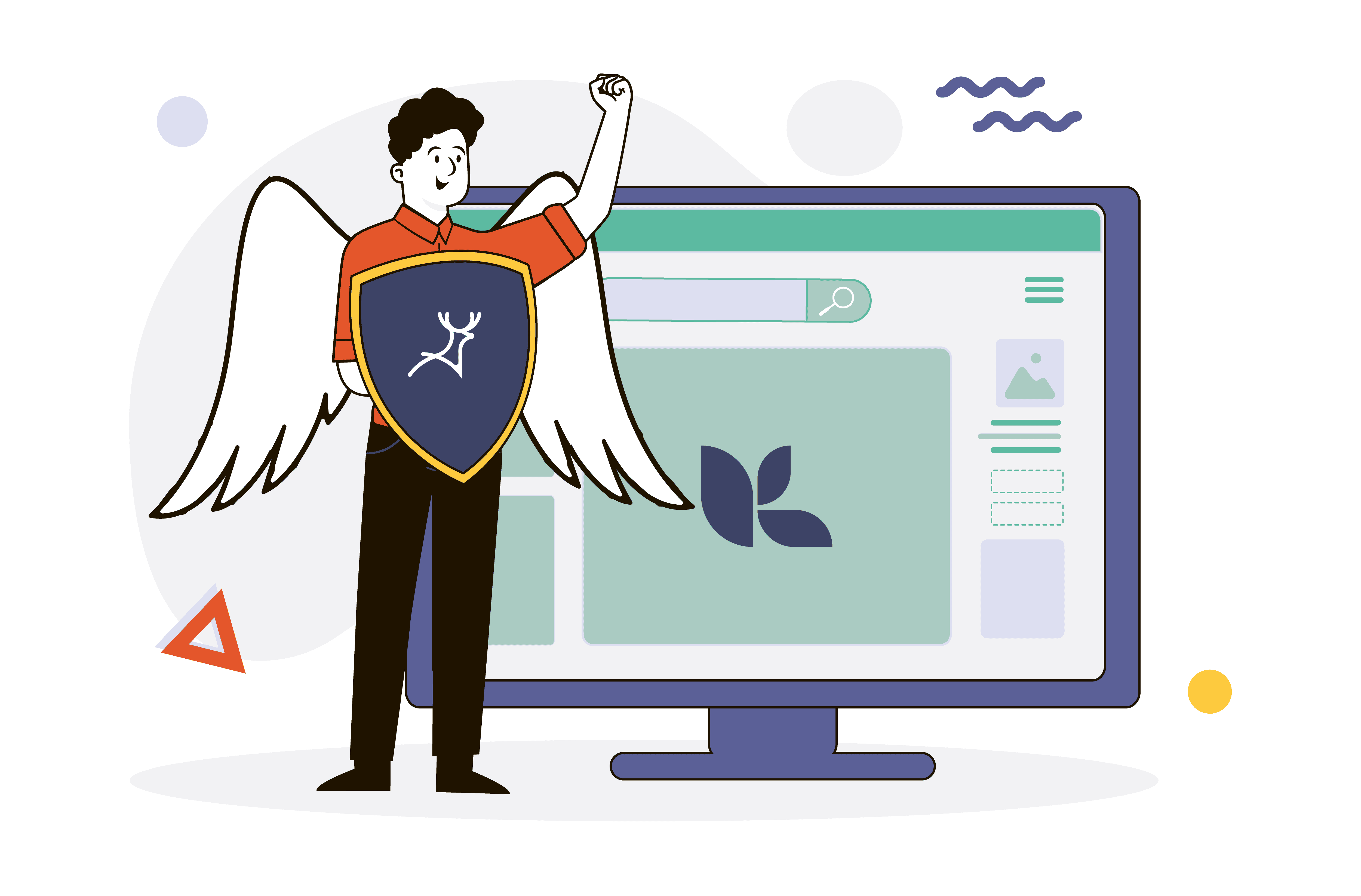 Web agency owner business angle protecting website