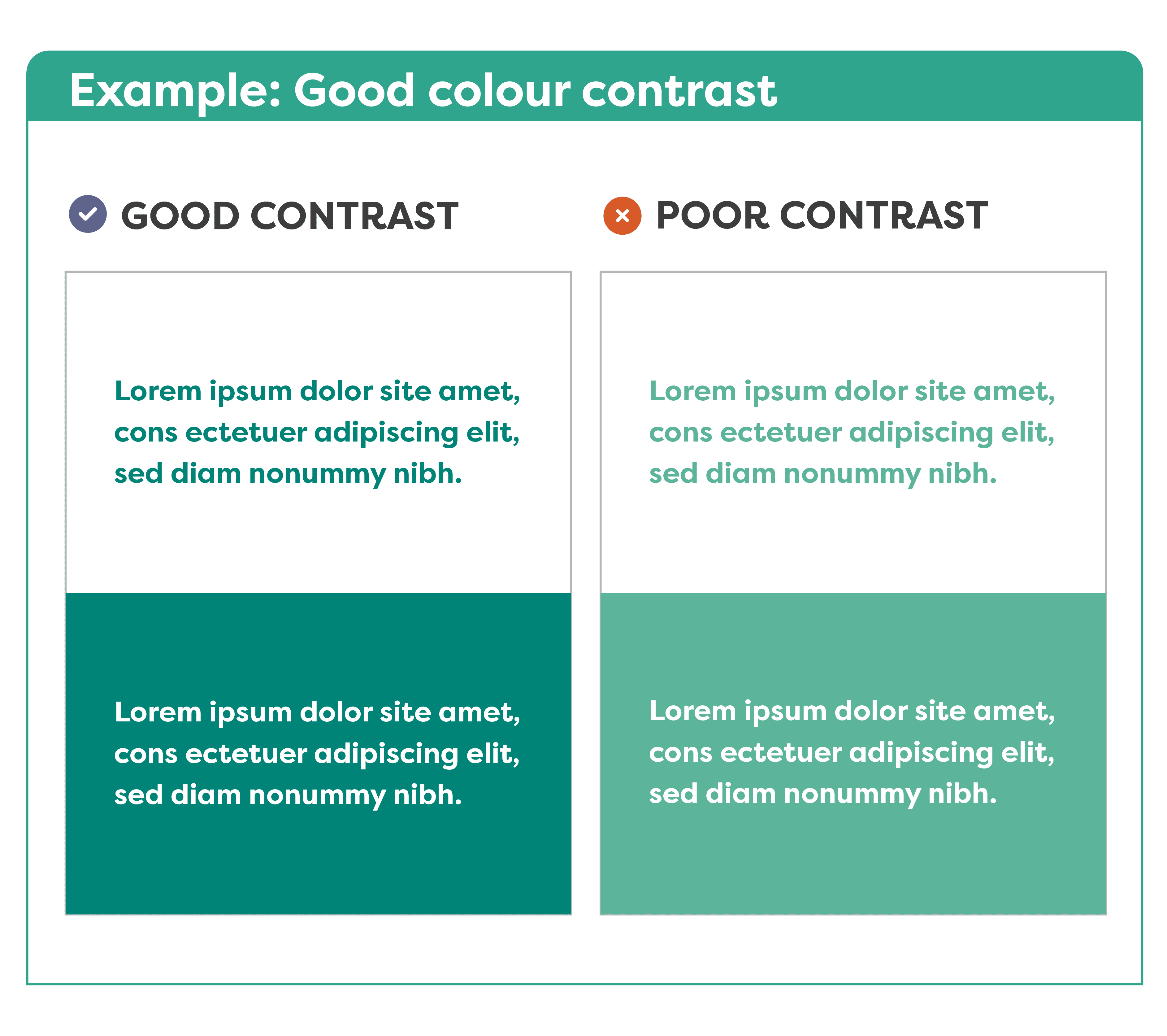 accessibility tip - good colour contrast - ver2