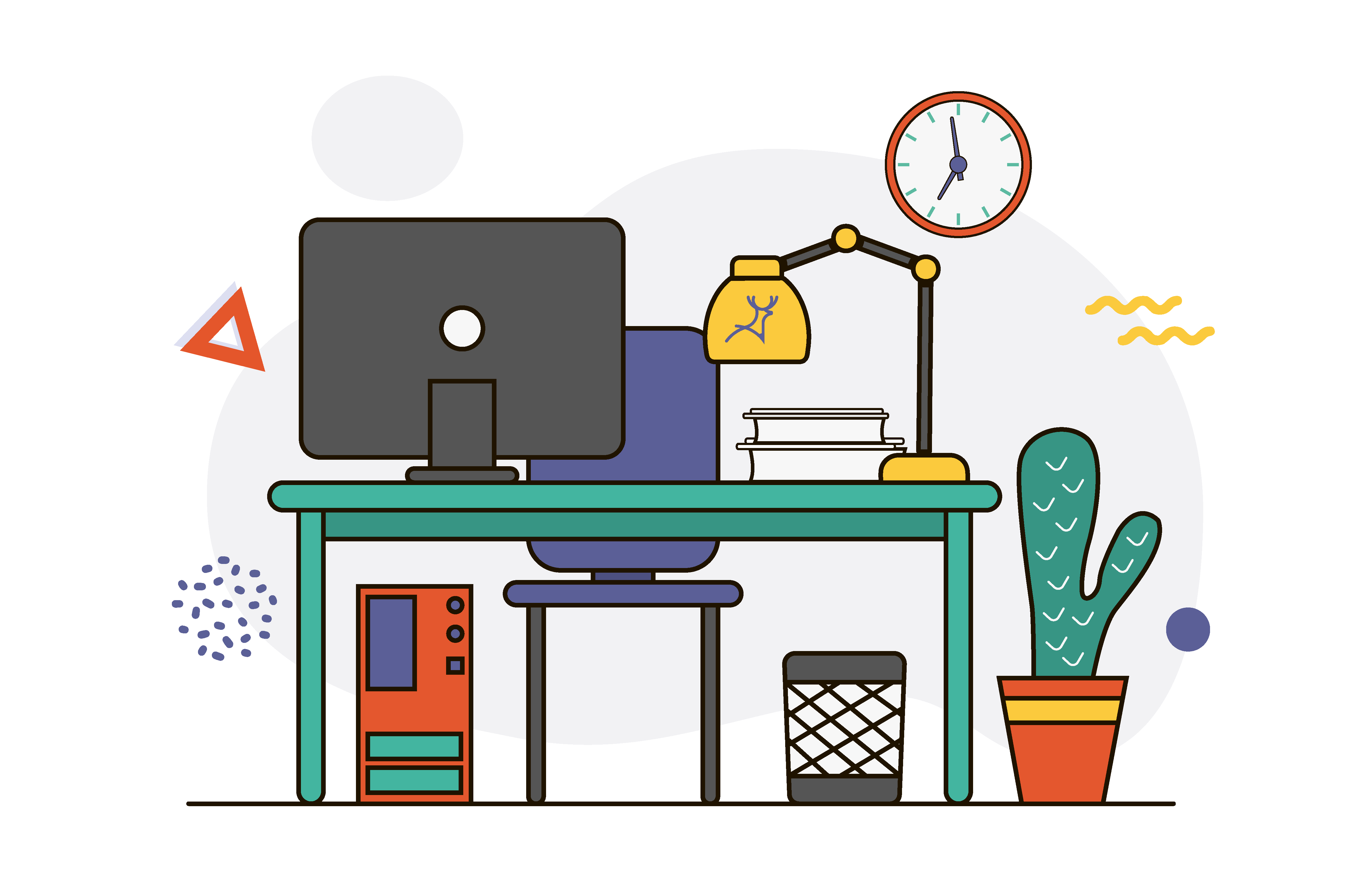 design business space office - personal desk