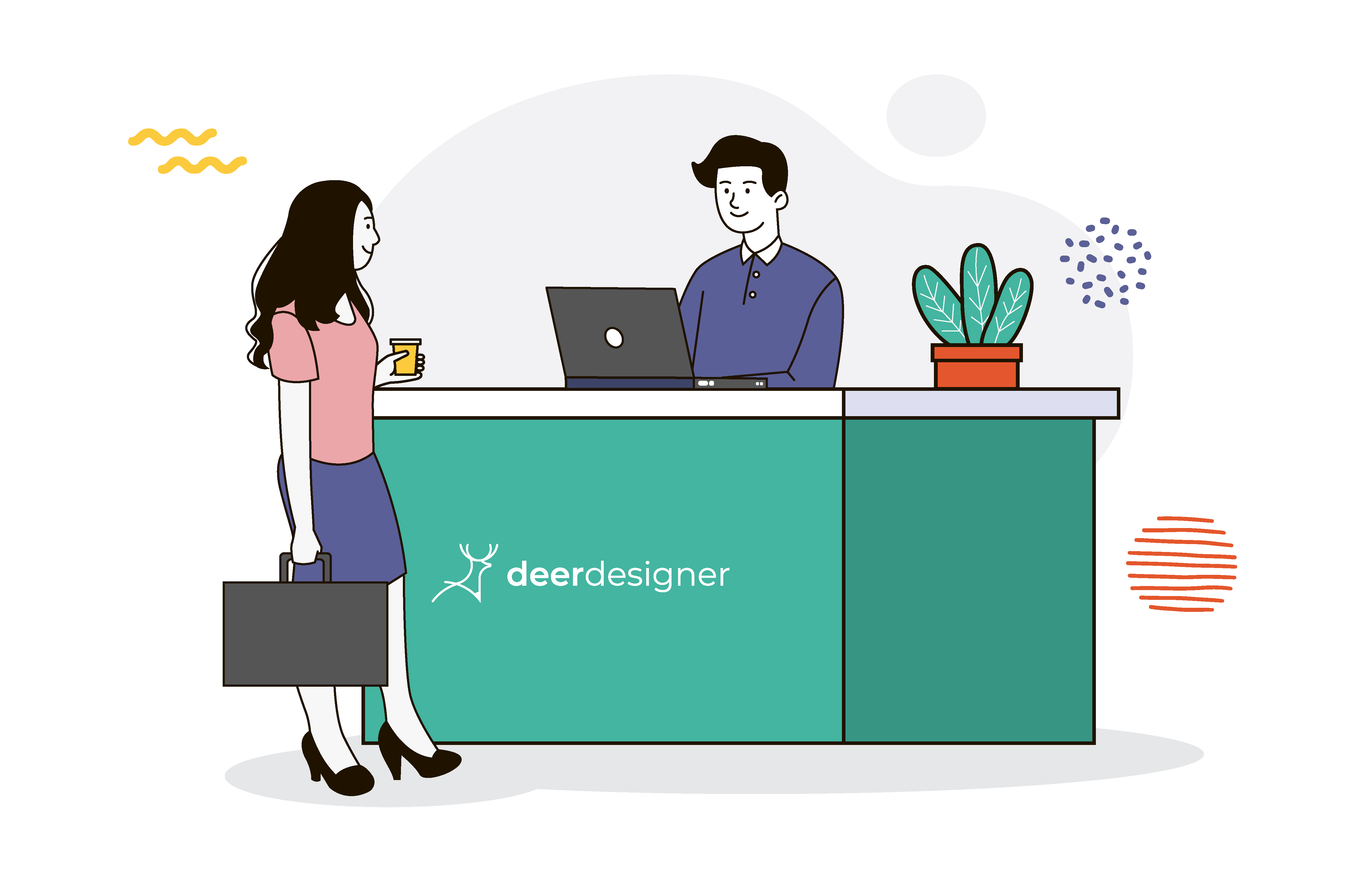 design business space office - reception