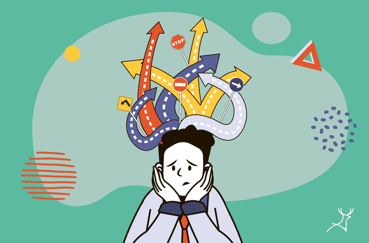 distracted and confused businessman