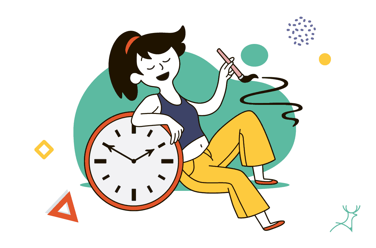 girl and clock time management