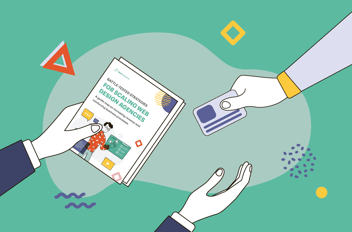 hand giving lead magnet in exchange of client information