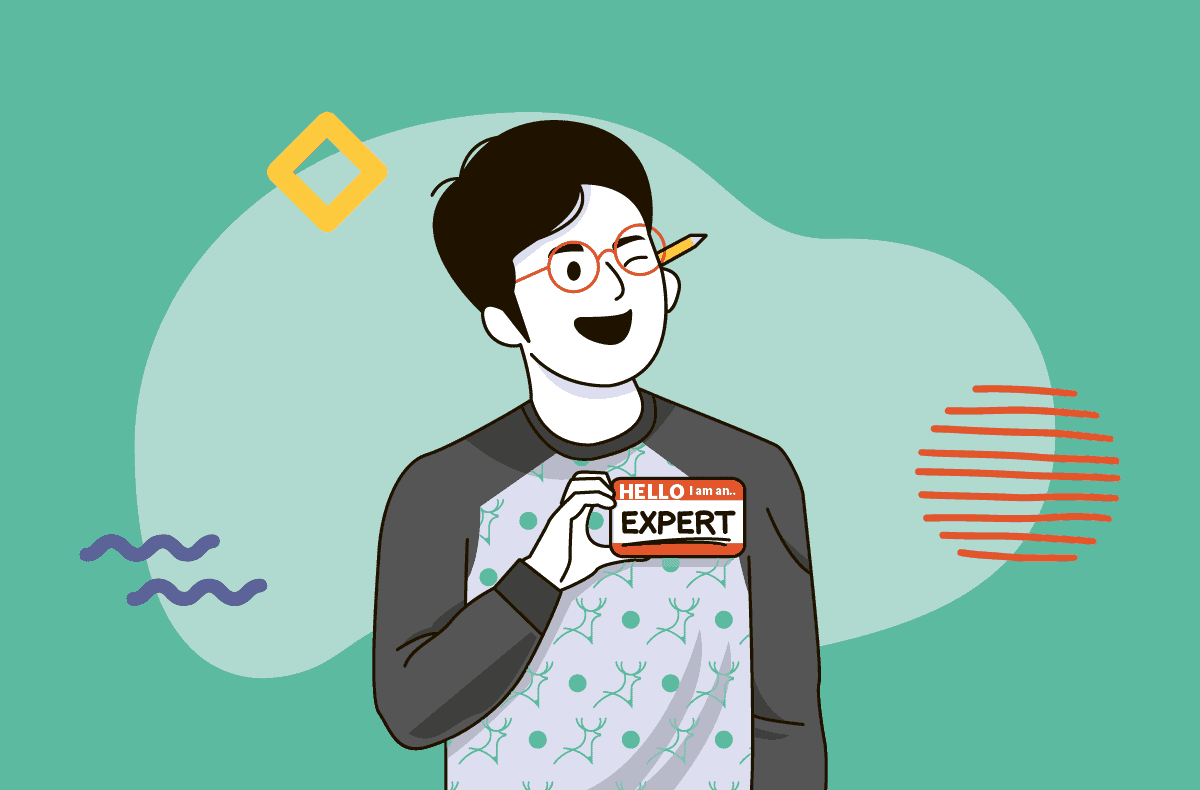 expert designer cartoon illustration