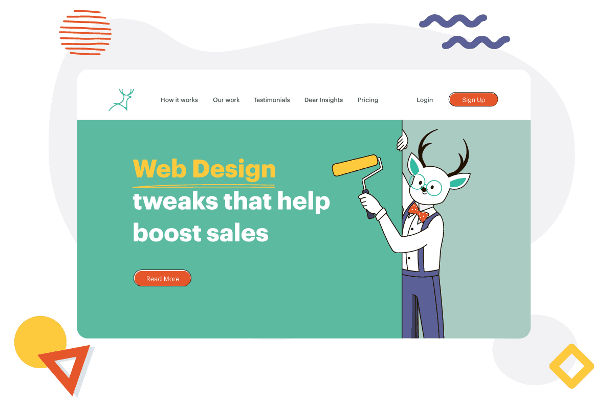 painting web design cartoon