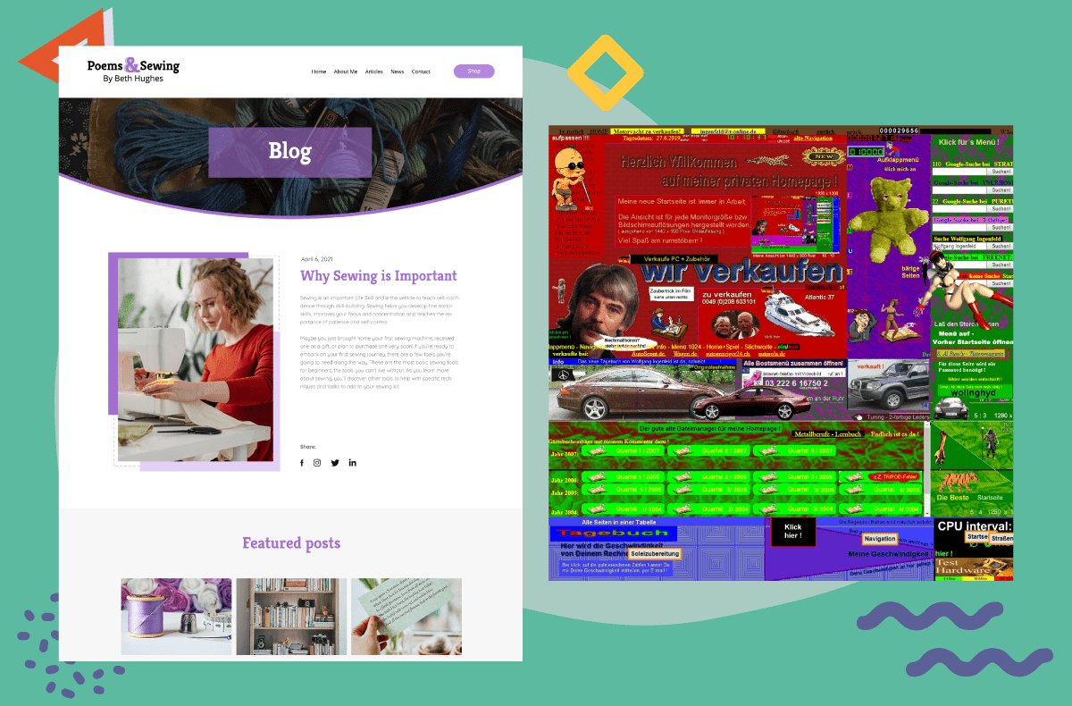 blog layout comparison